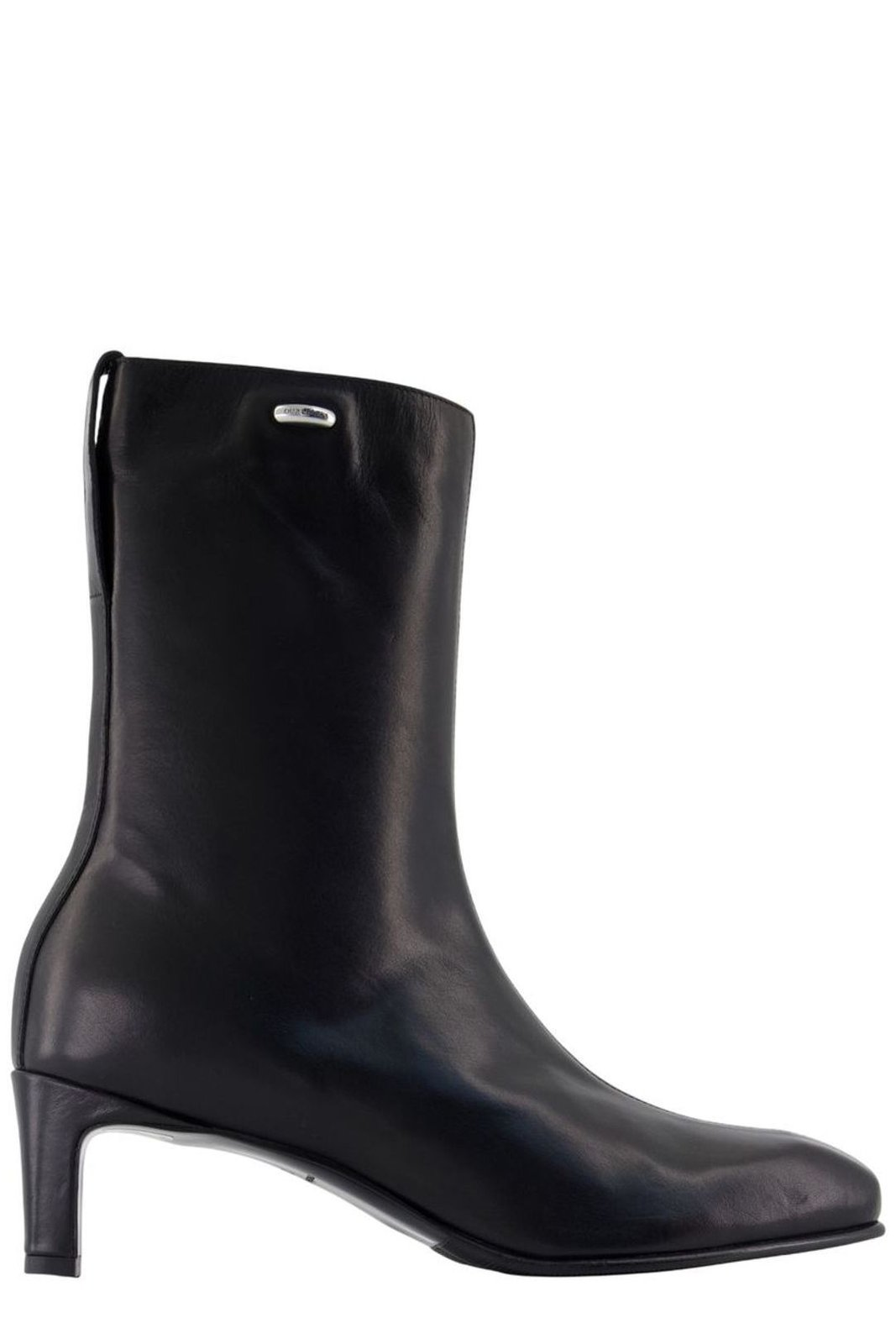Mid-Calf Black Boots with Minimalist Design