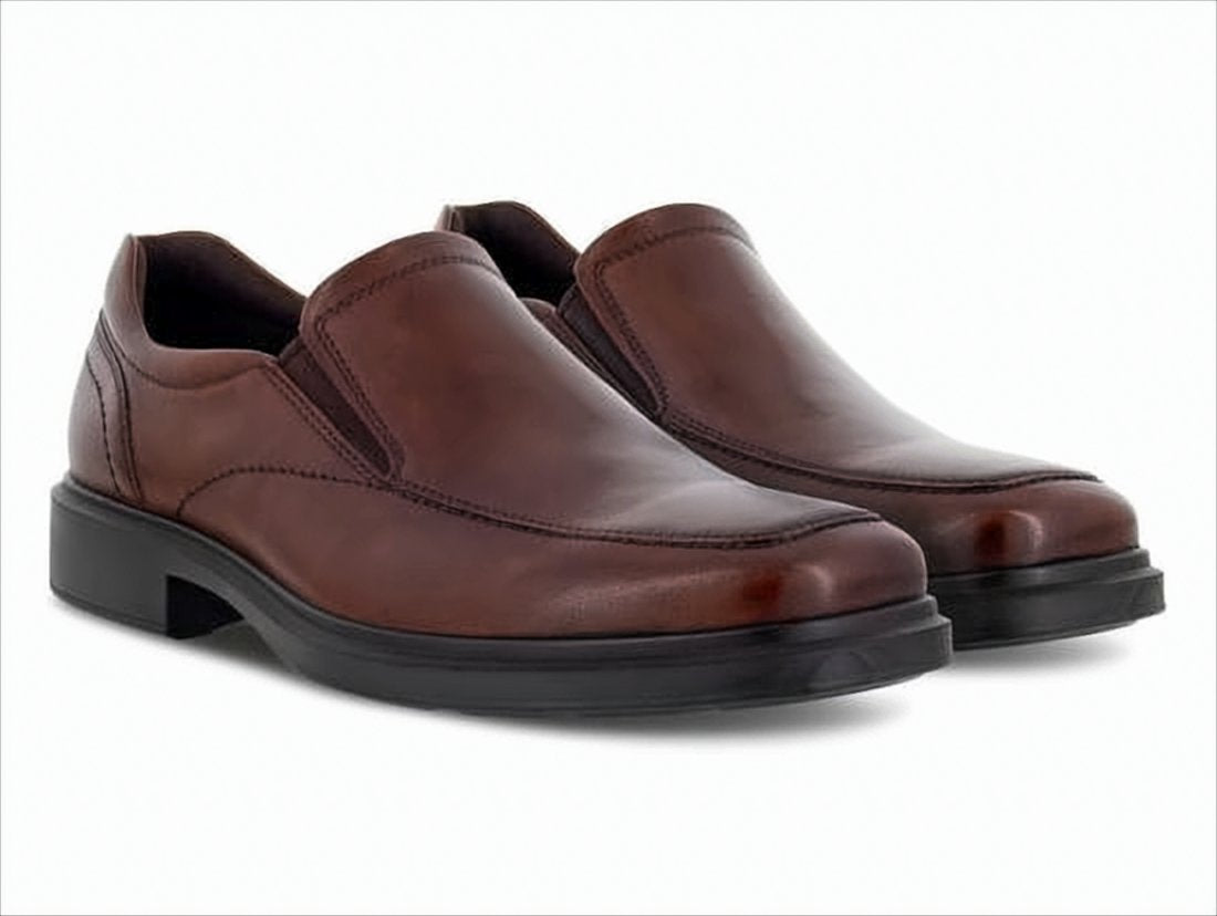 Brown Polished Leather Loafers