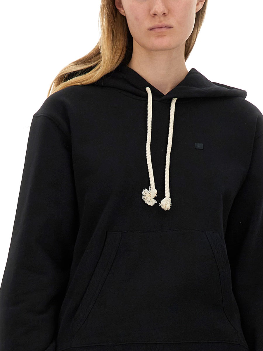 Relaxed Fit Sweatshirt With Hood And Face Patch Detail