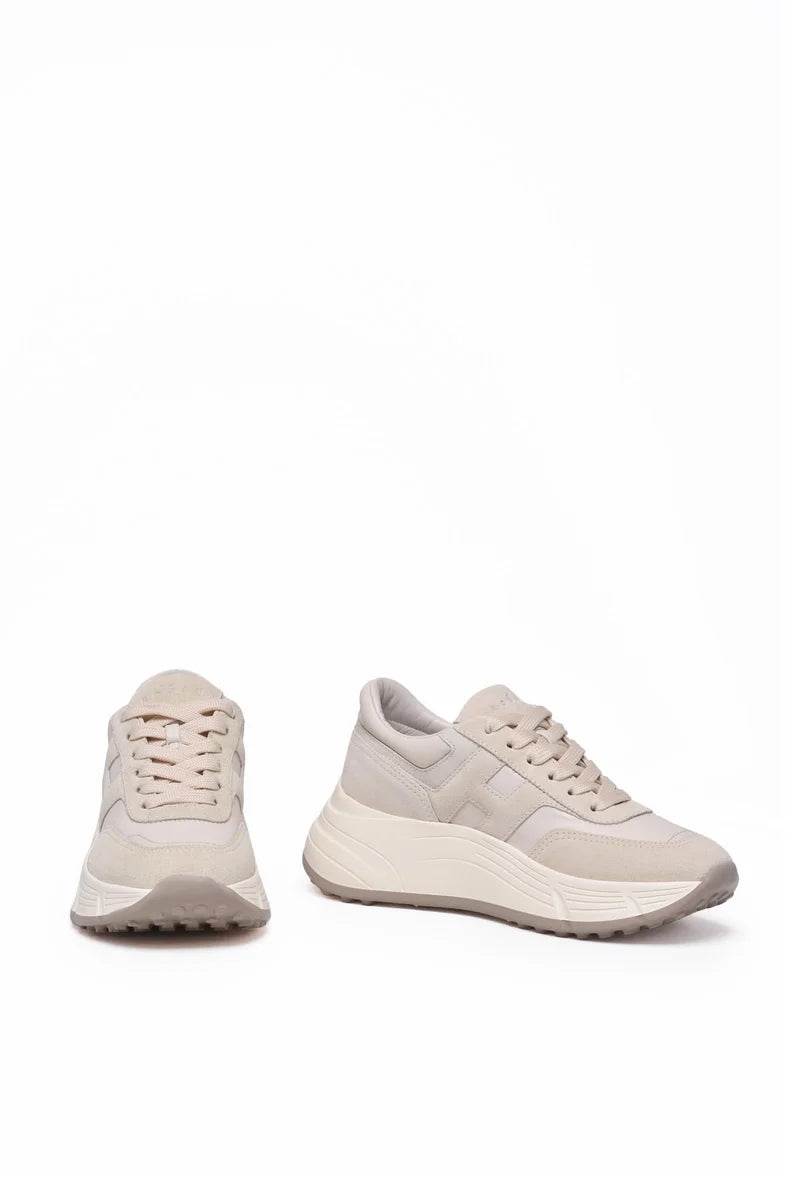 Leather Sneakers - Beige