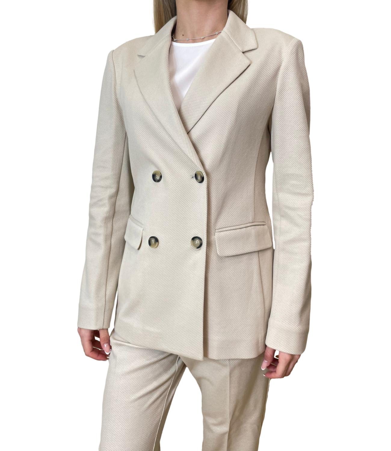 Ivory White Mmlrotondo Polyamide Jacket