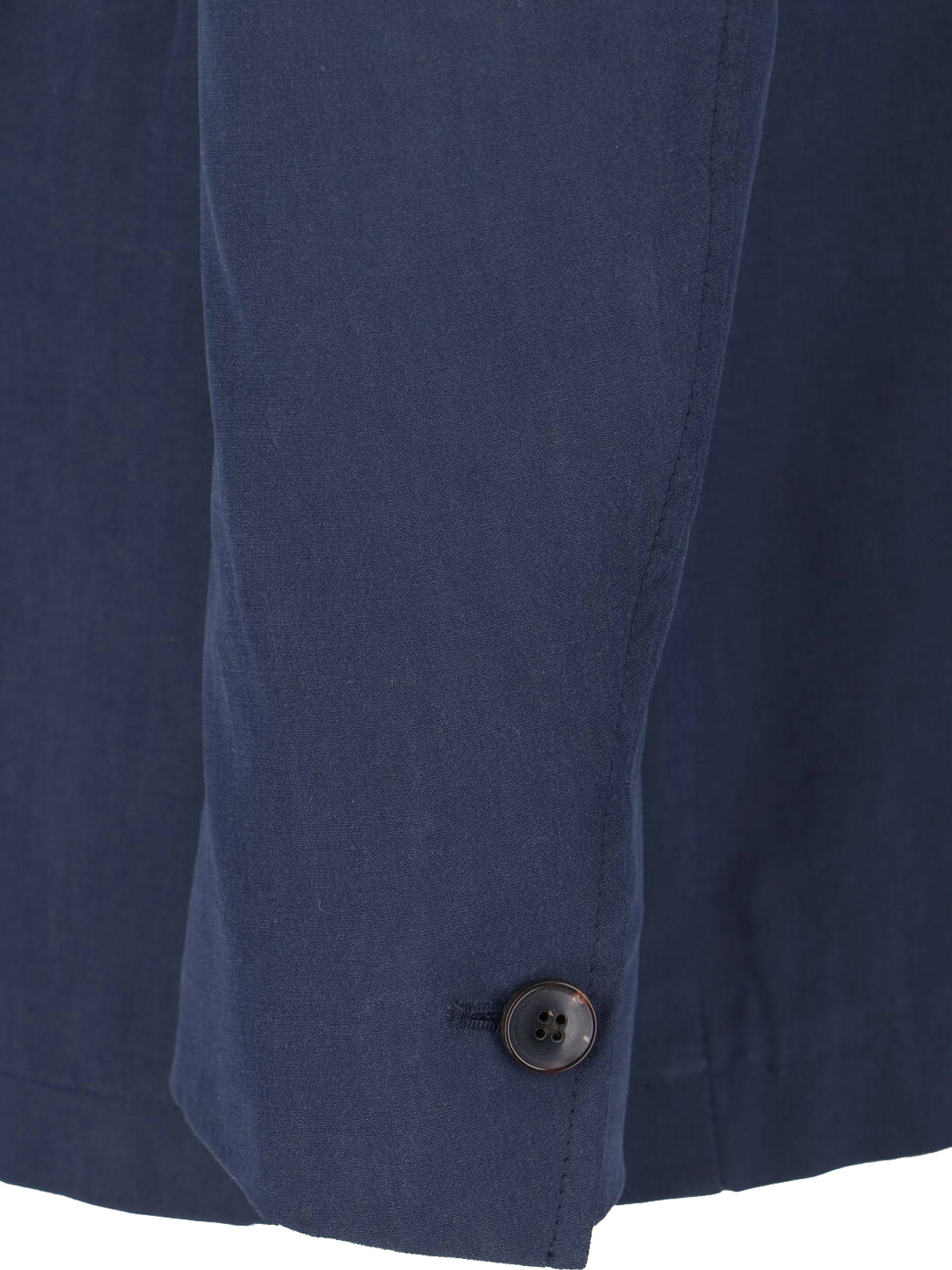 Navy Blue Button-Up Cotton Jacket