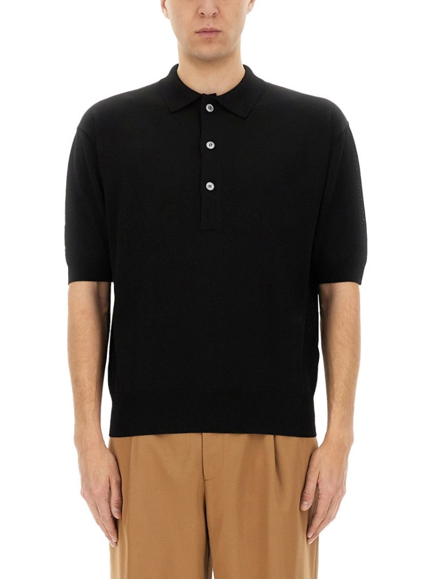 Classic Black Organic Cotton Polo Shirt