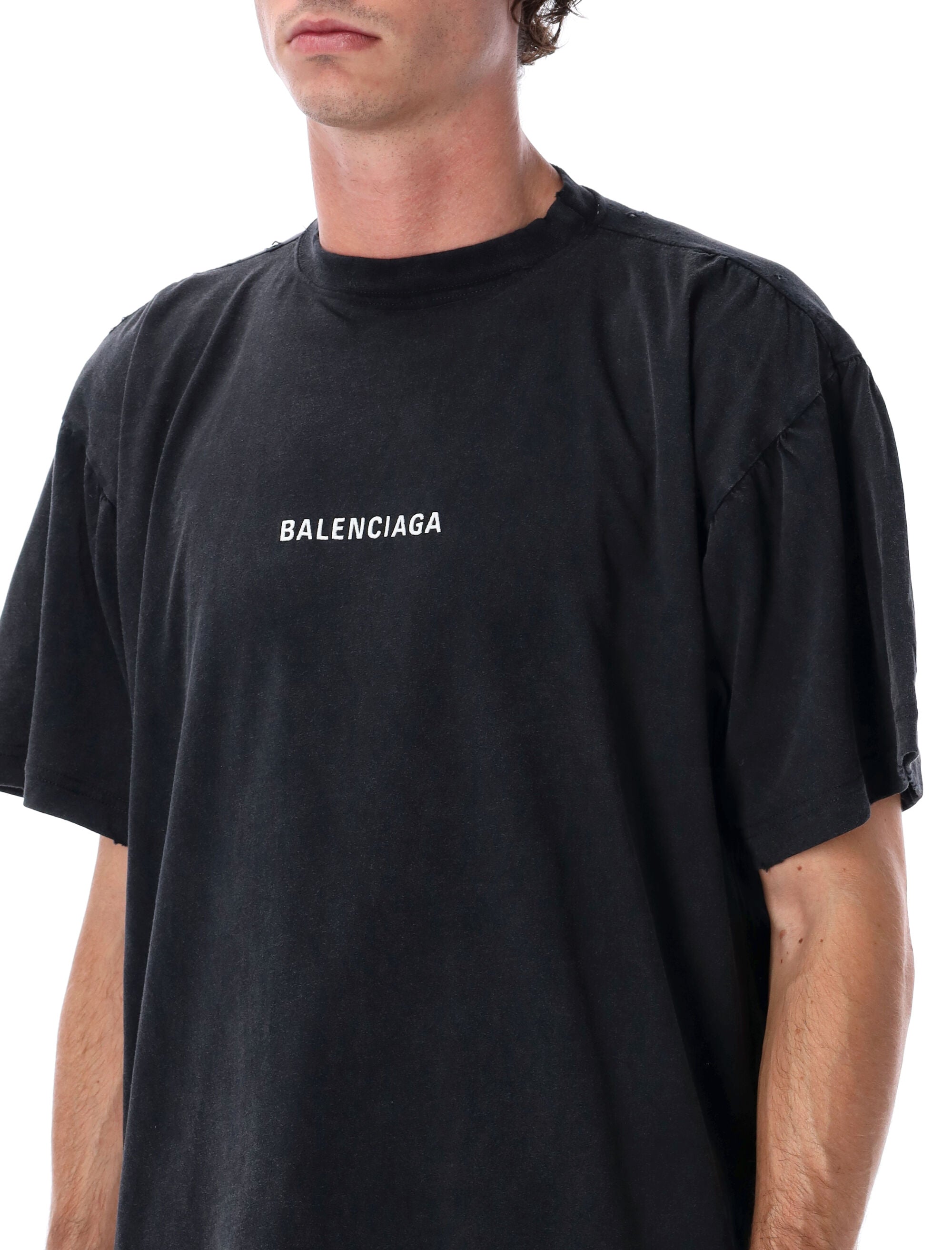 Back Double Black Faded Dry Jersey T-Shirt