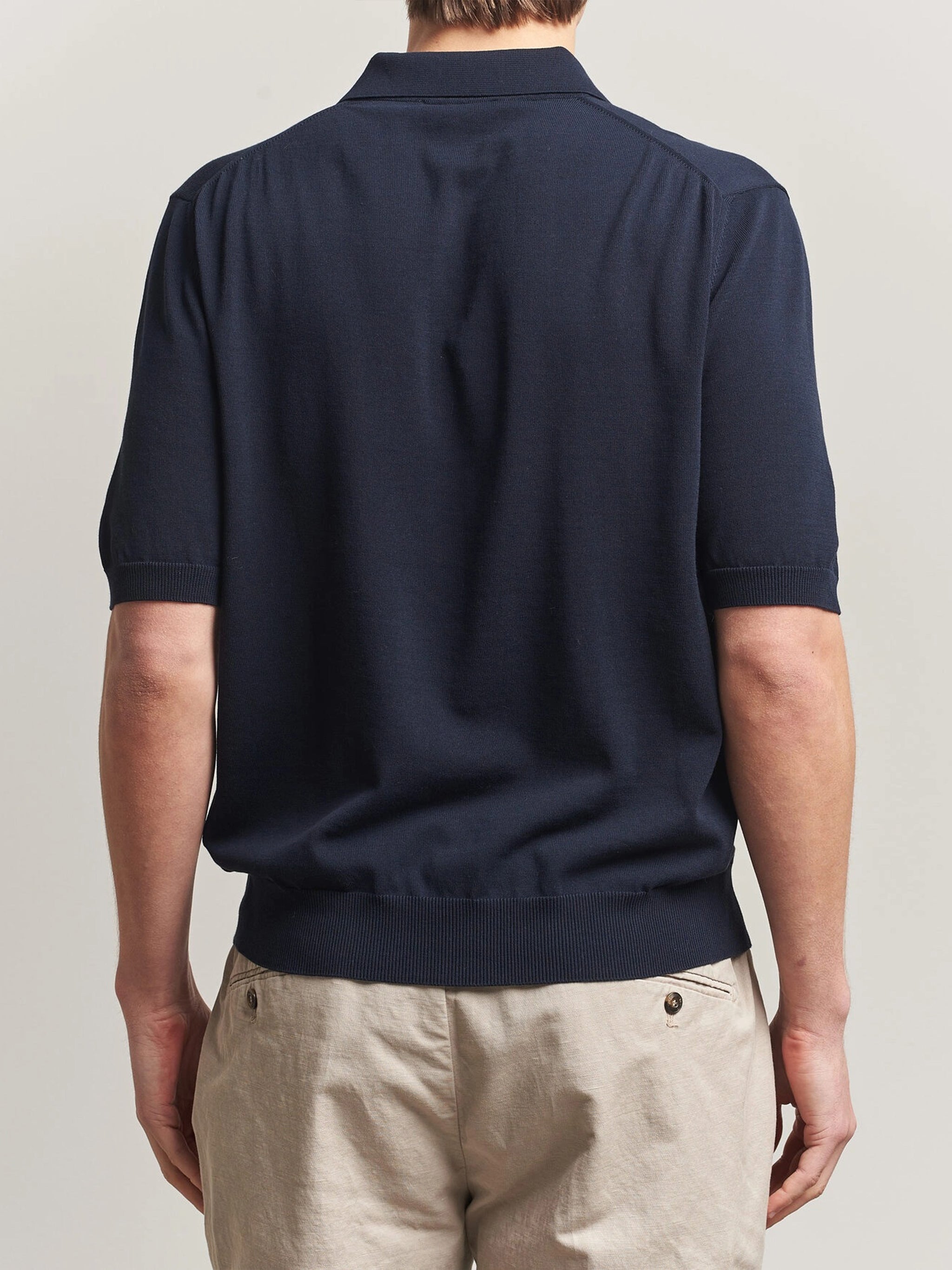 Blue Relaxed Fit Lightweight Polo Shirt