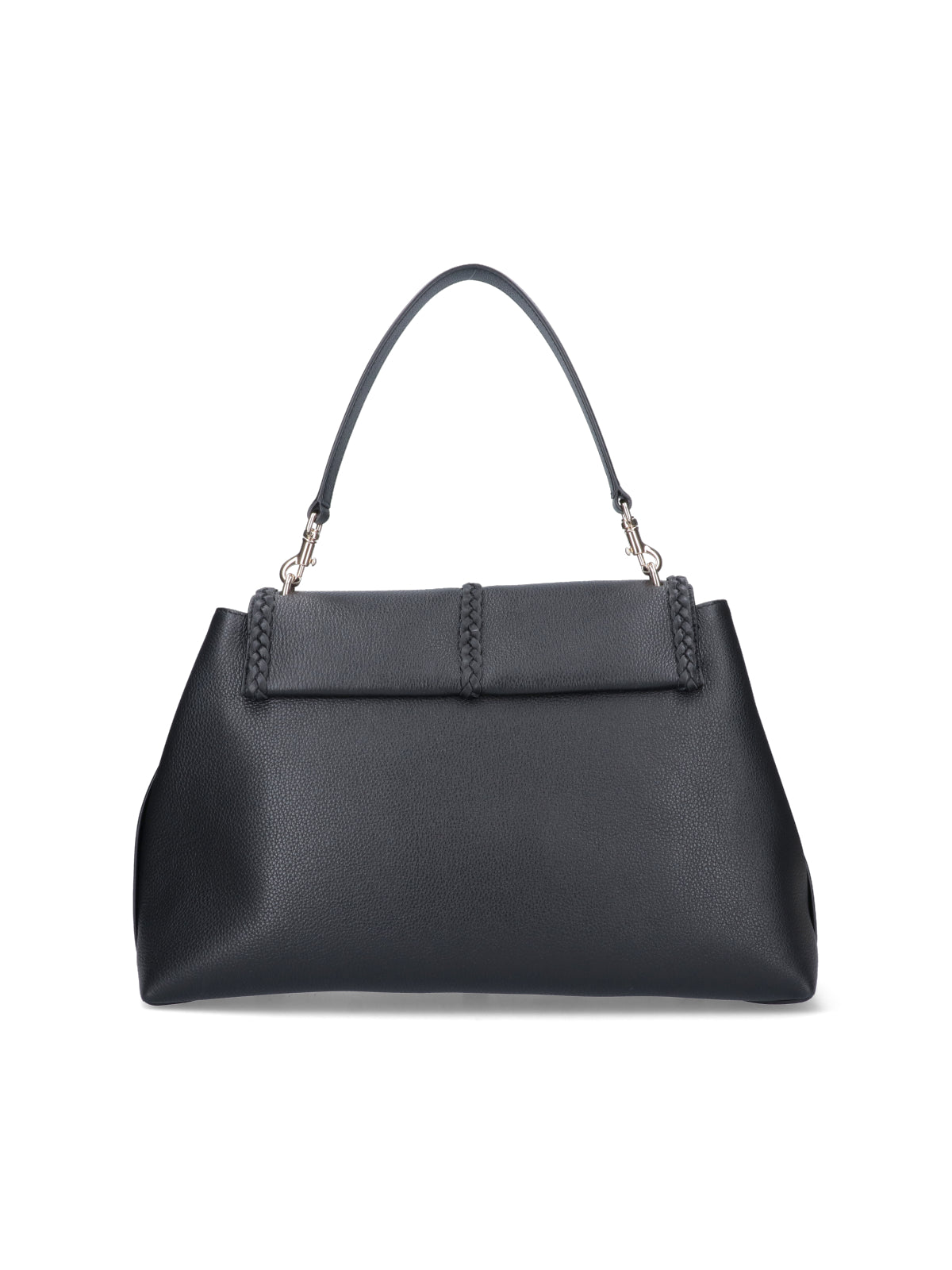 Black Penelope Large Hammered Leather Bag