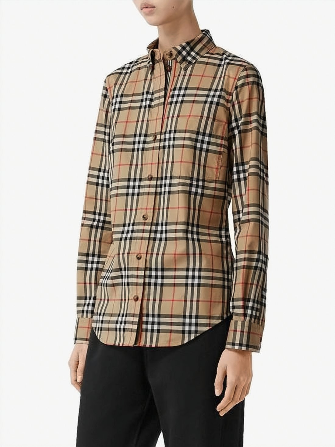 Check Pattern Cotton Blend Burberry Shirt