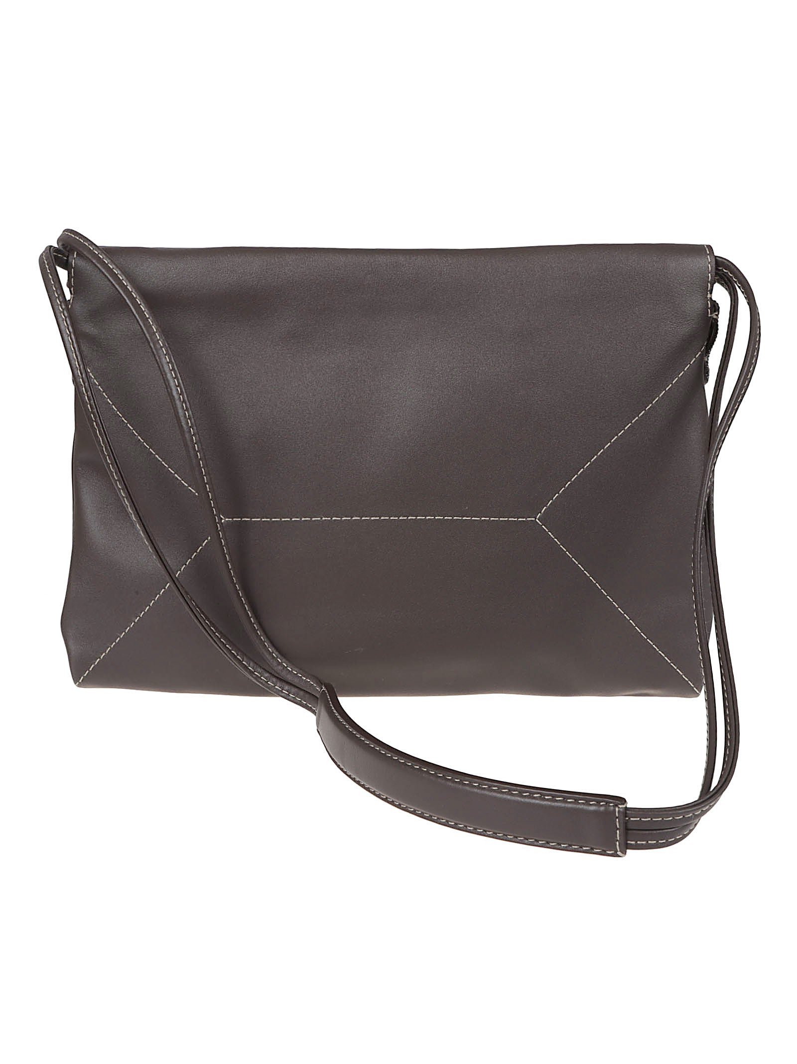 Mini Shoulder Bag in Smooth Brown Leather
