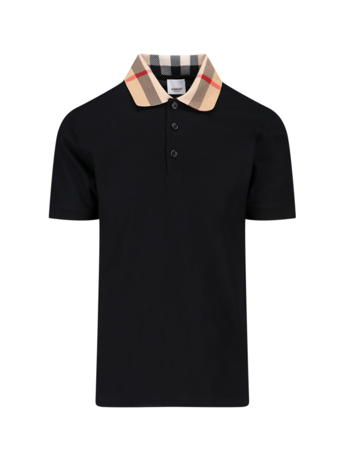 'Check' Polo – Black