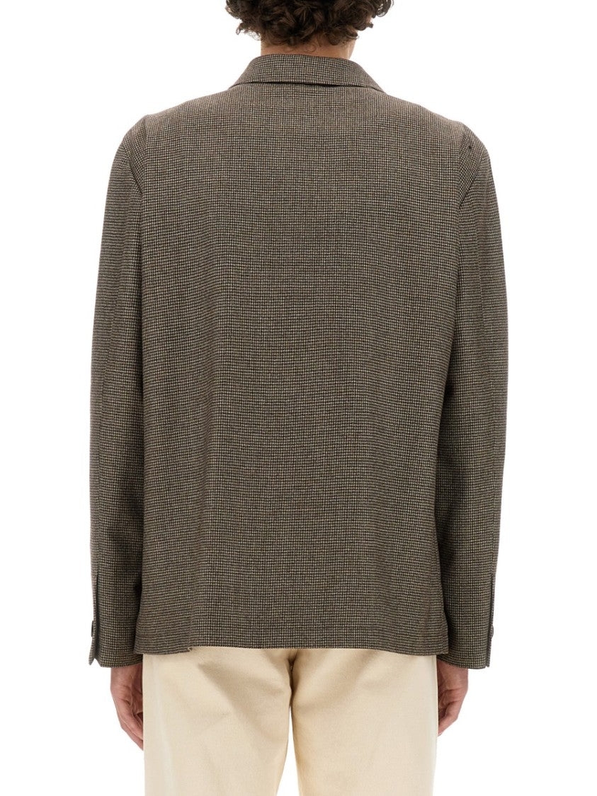 Textured Wool And Cashmere Shirt Jacket