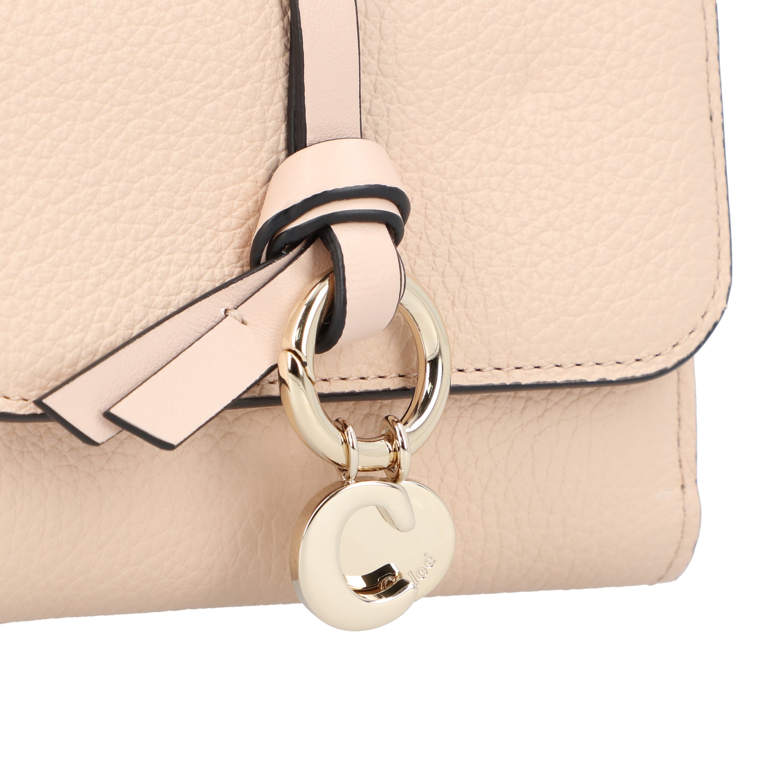 Tri-Fold Wallet Alphabet Beige