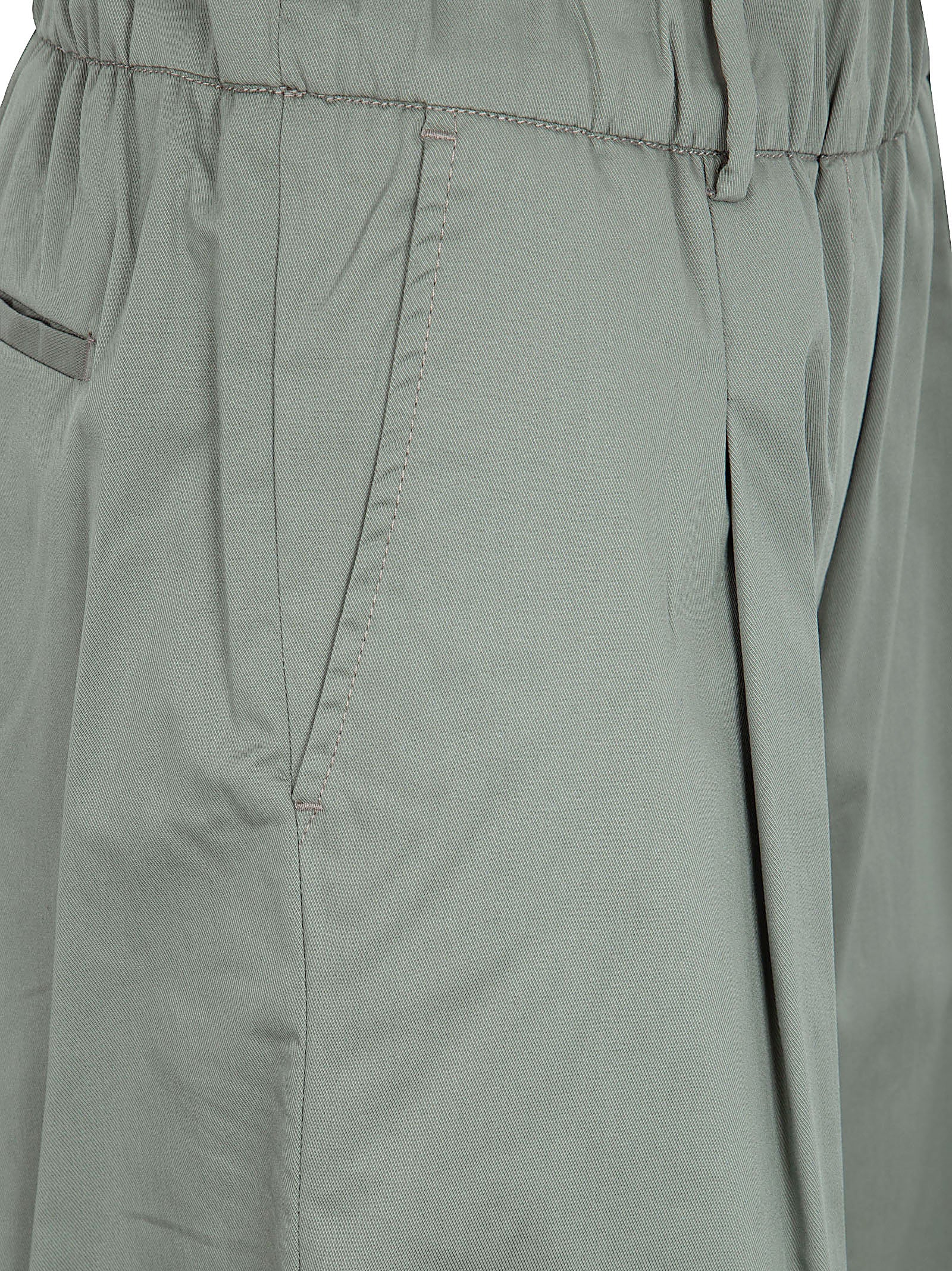 Relaxed Fit Straight-Leg Trousers with Elastic Waistband and Subtle Pleats