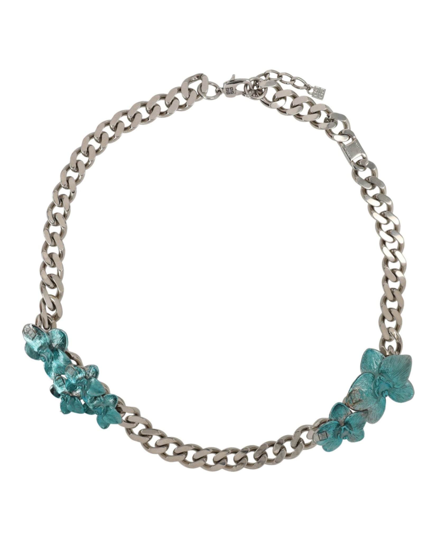 Flower Necklace In Metal And Enamel