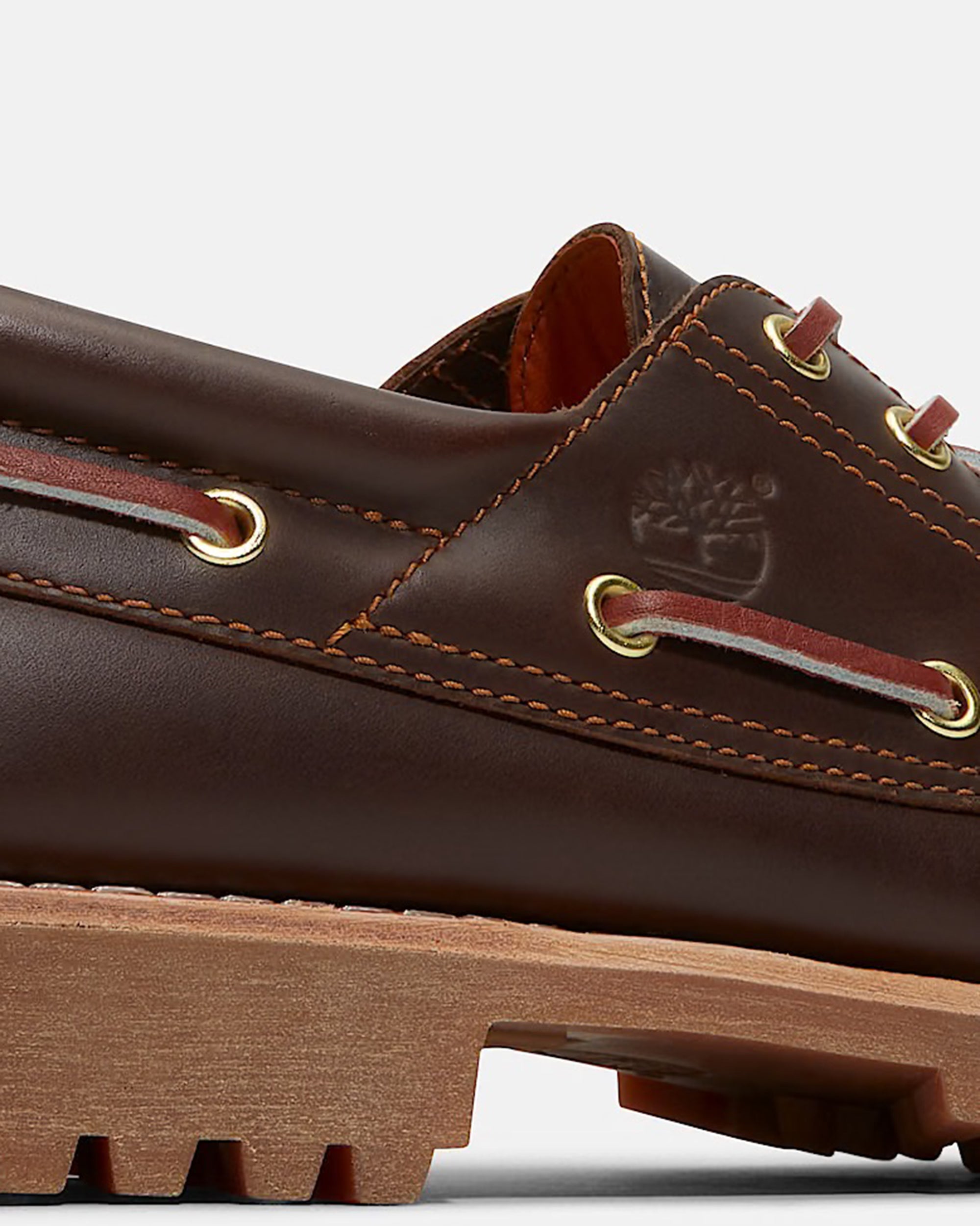 Authentic 3-Eye Lug Handsewn Brown Boat Shoes