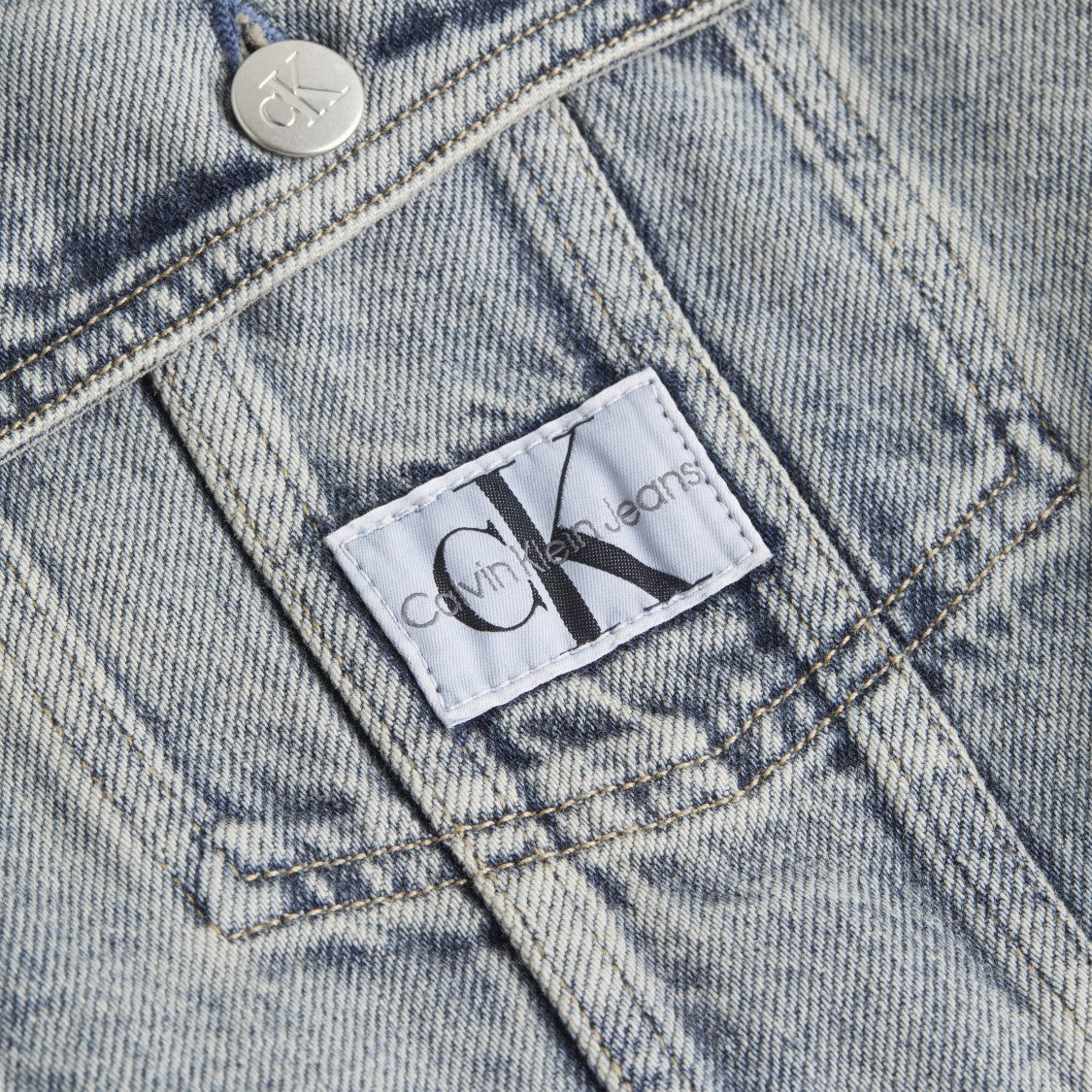Boxy Cropped Jacket With Logoed Button Details
