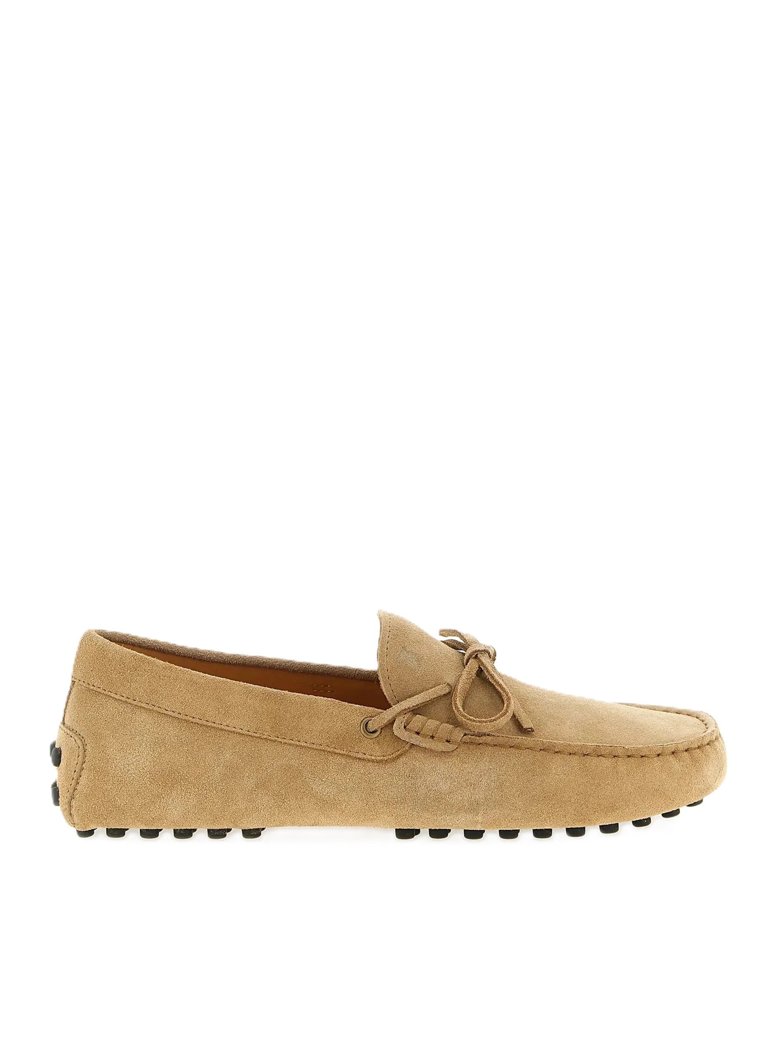 Moccasin-Style Loafer in Soft Beige Suede