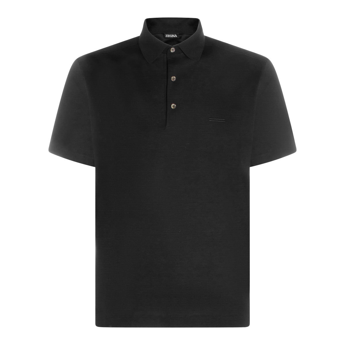 Black Cotton Polo Shirt