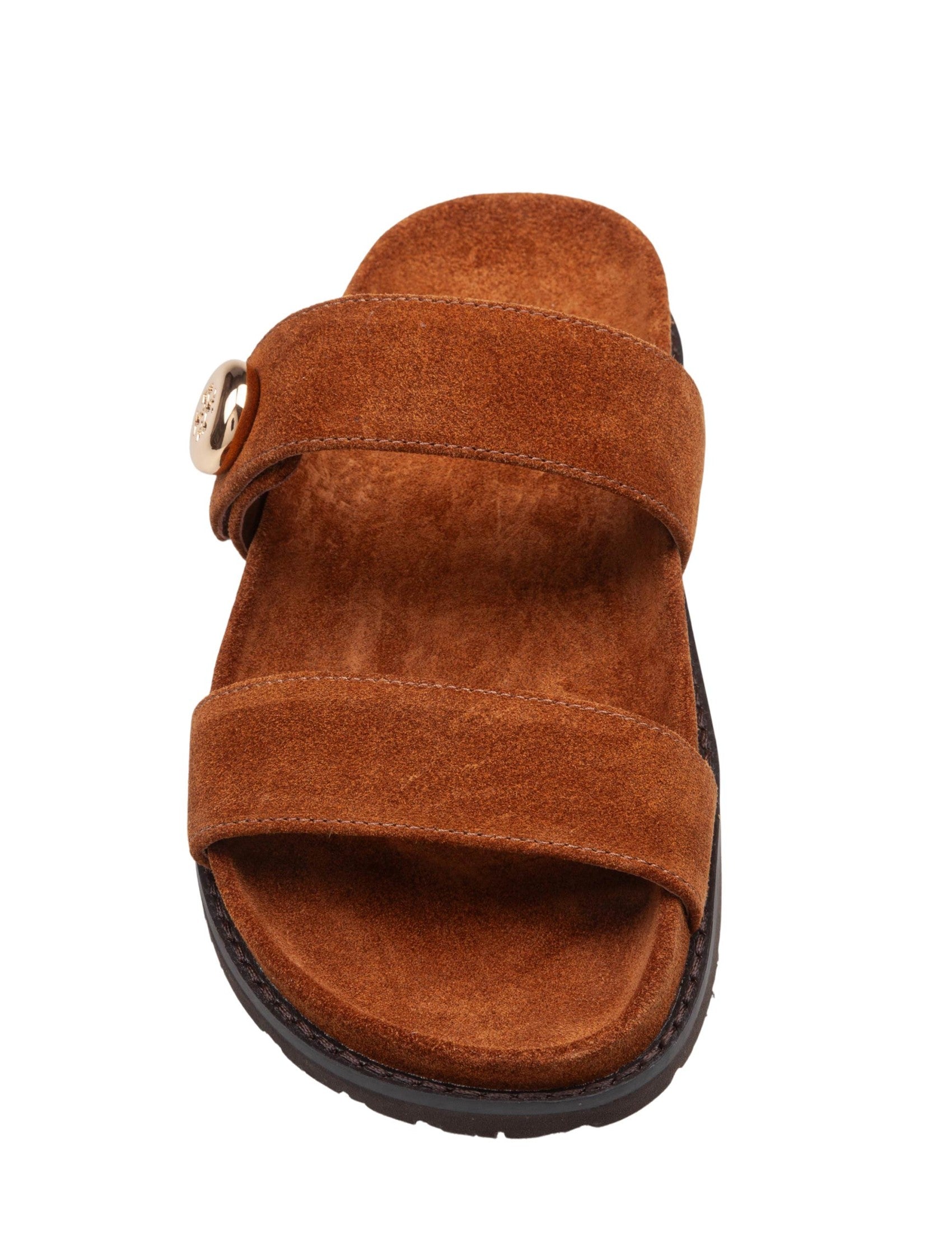 Romy Sport Slide In Brown Suede