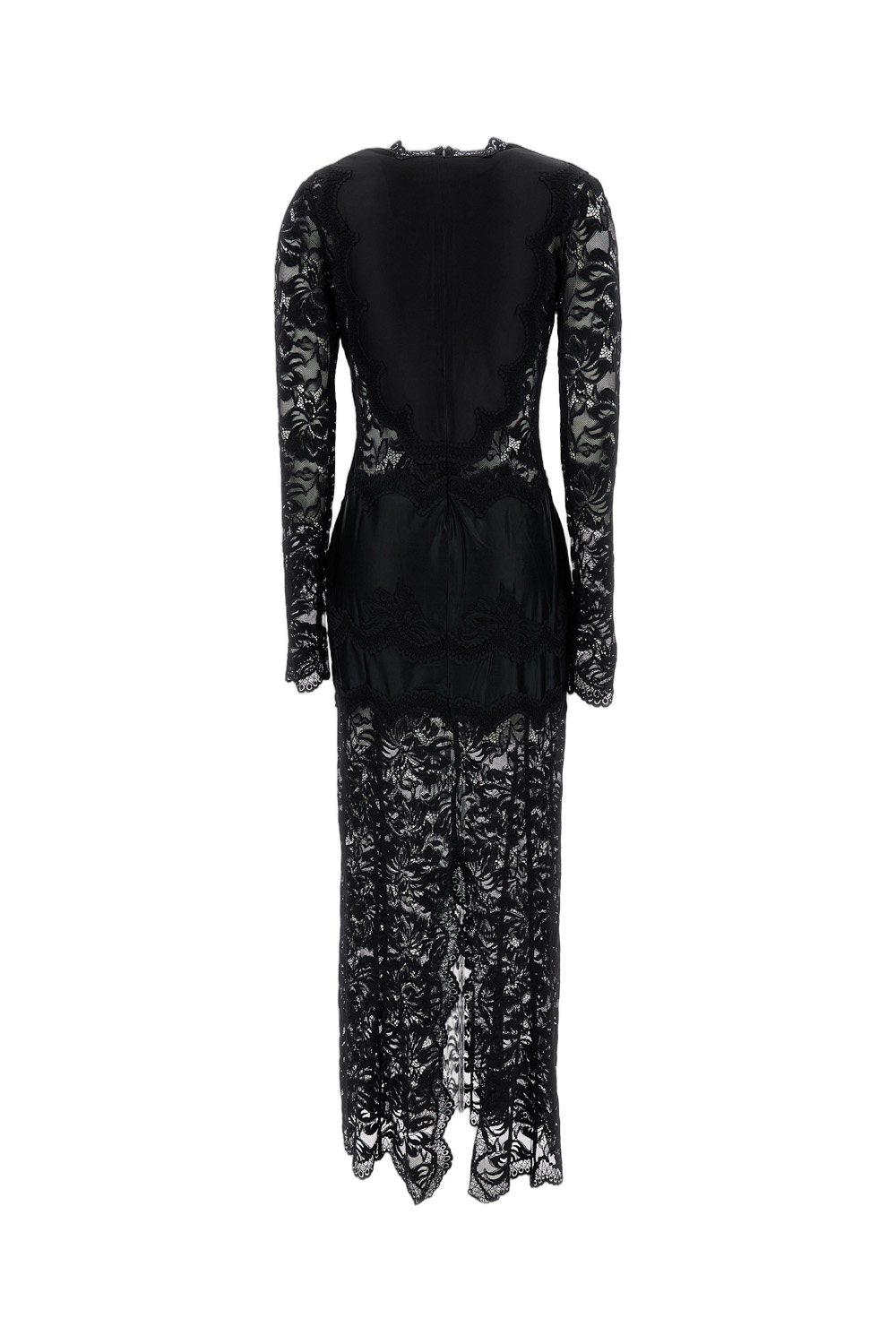 Lace Maxi Dress With Semi-Sheer Finish