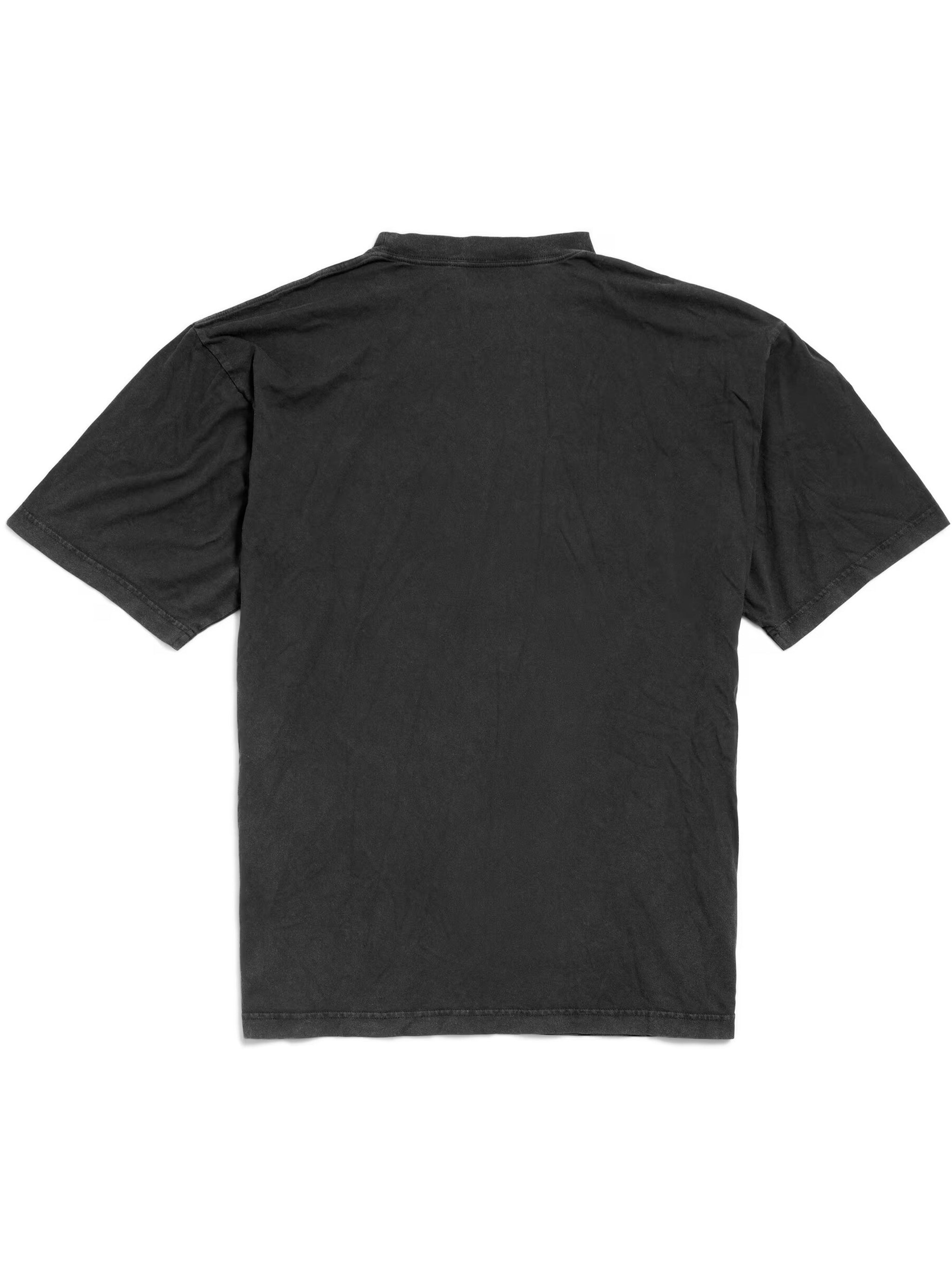 Black Medium Fit Graphic Cotton T-Shirt