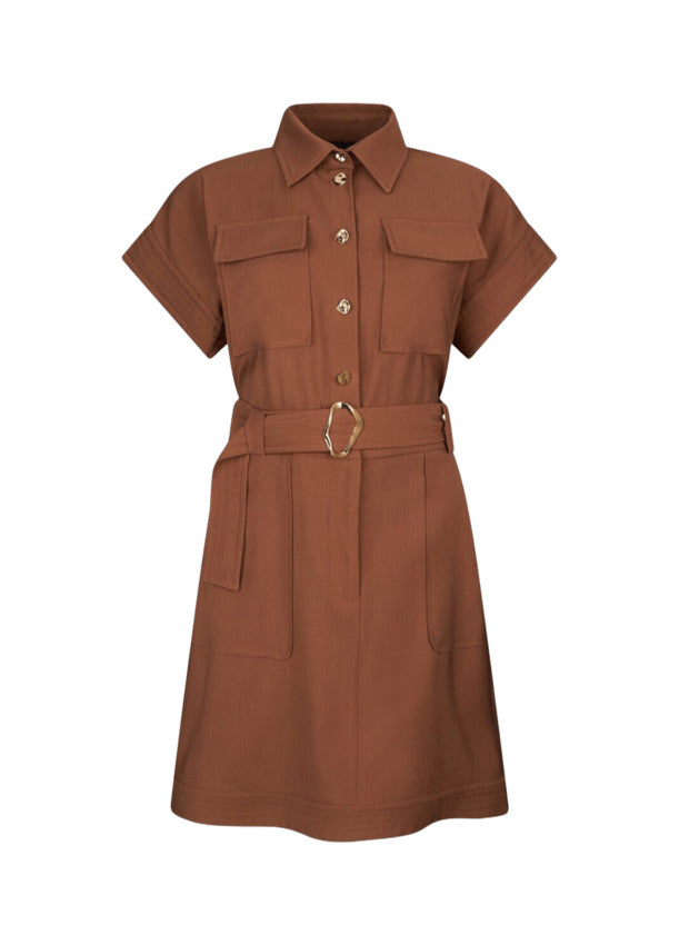 Impeccably Tailored Mini Shirt Dress