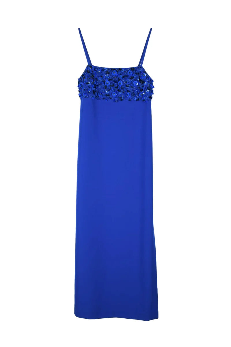 Longuette Sheath Dress - Royal Blue