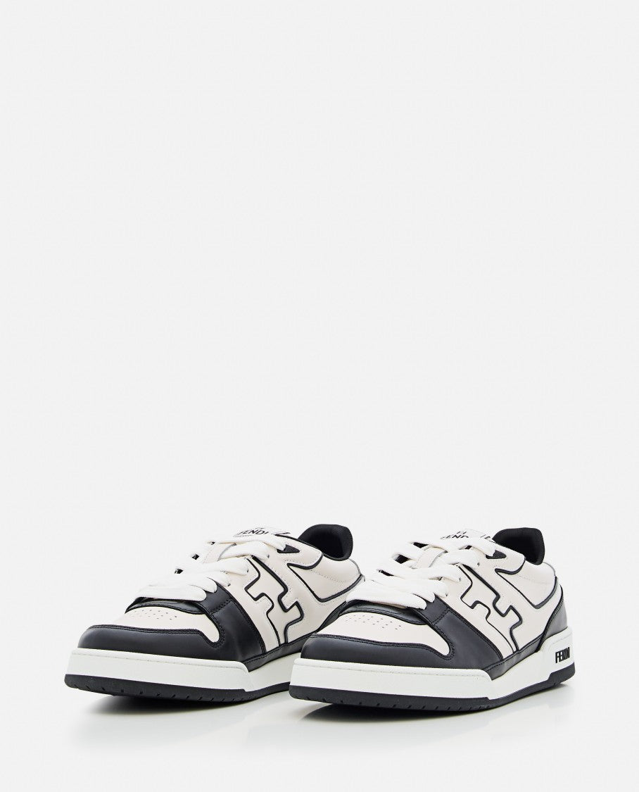 White And Black Fendi Match Sneakers