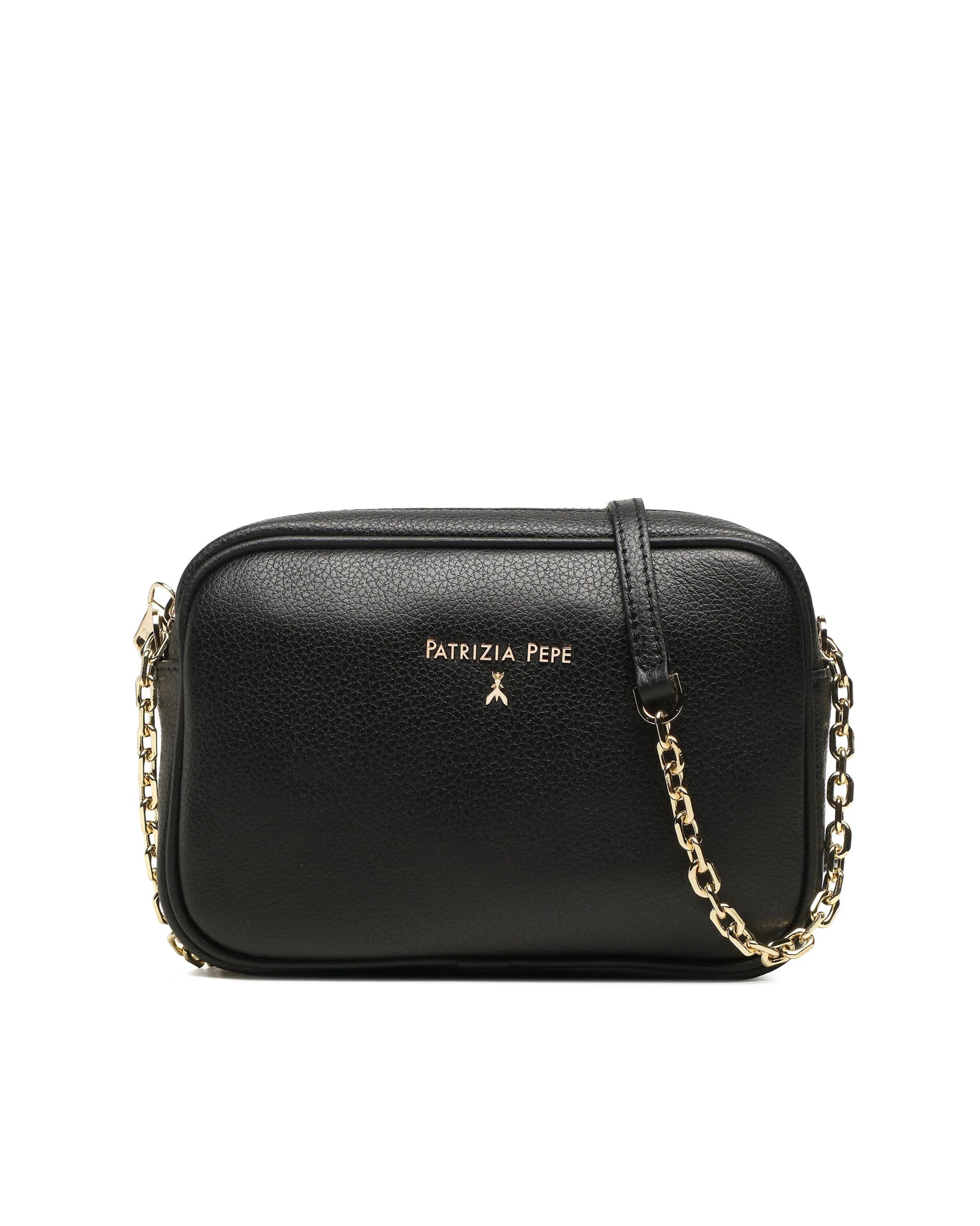 Black Leather Crossbody Bag