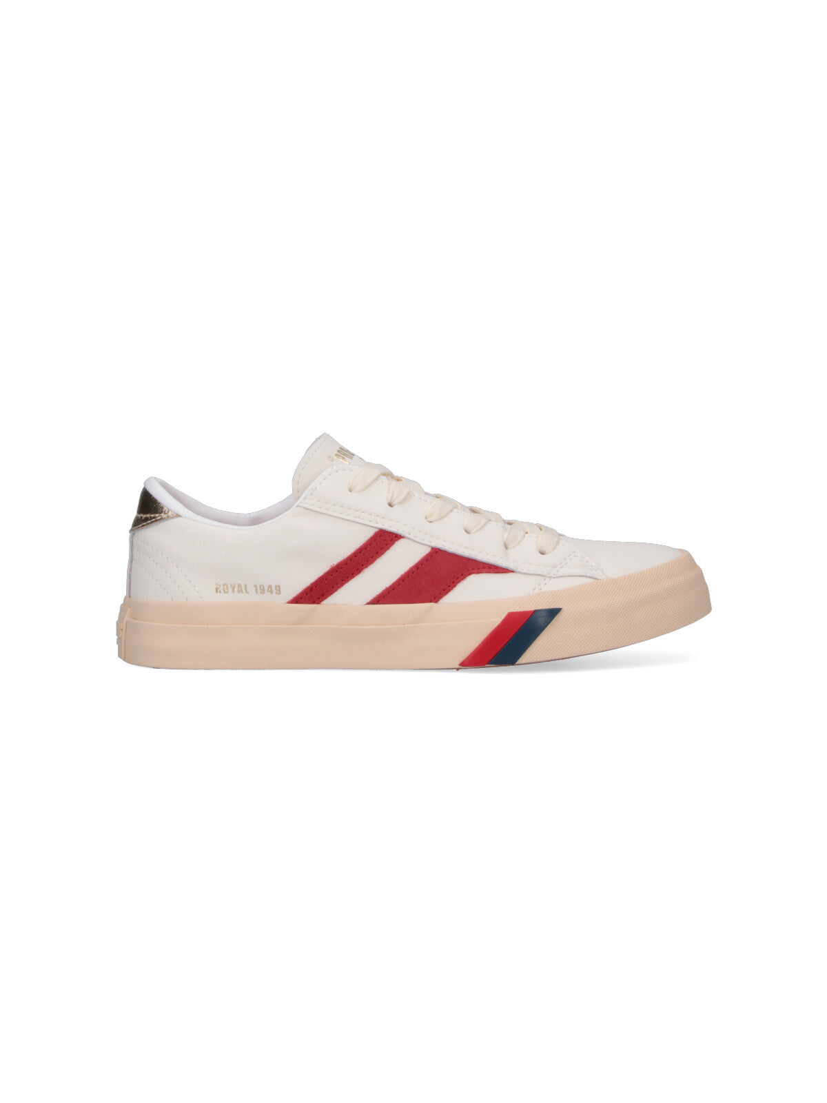 Low-Top Sneakers with Gold Logo Detail