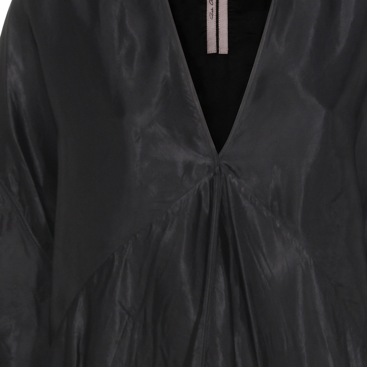 Loose-Fit Midi Dress with Deep V-Neckline