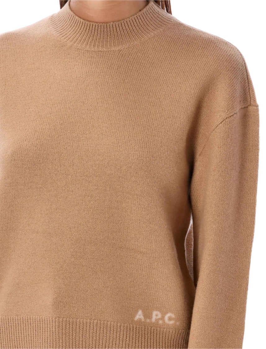 Brown Wool Blend Esther Knit Sweater
