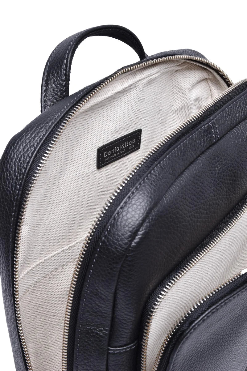 Leather Backpack - Black
