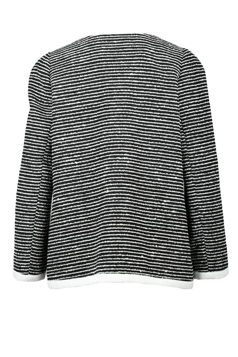 Blazer Jacket Wool Polyester - Black/White