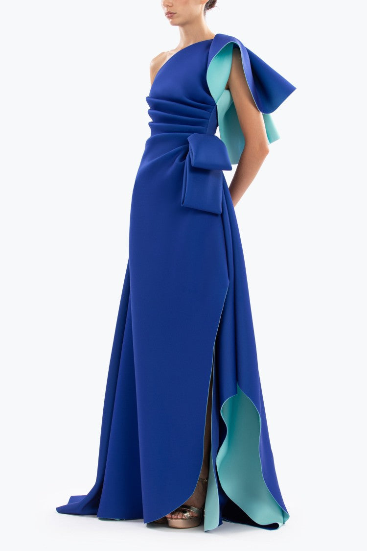 Double Faced Scuba Long Dress