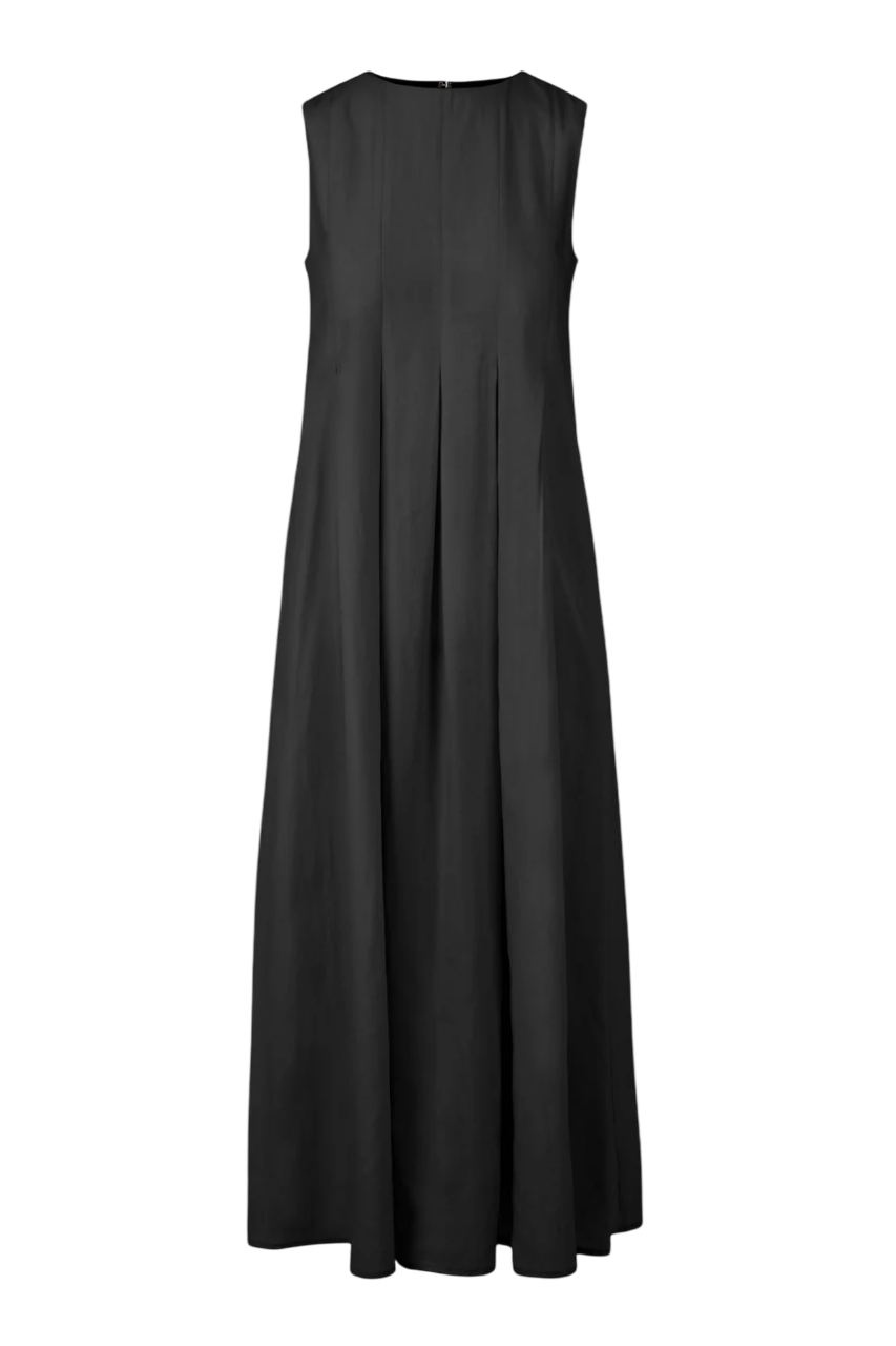 Maxi Cream Dress with Printed Design