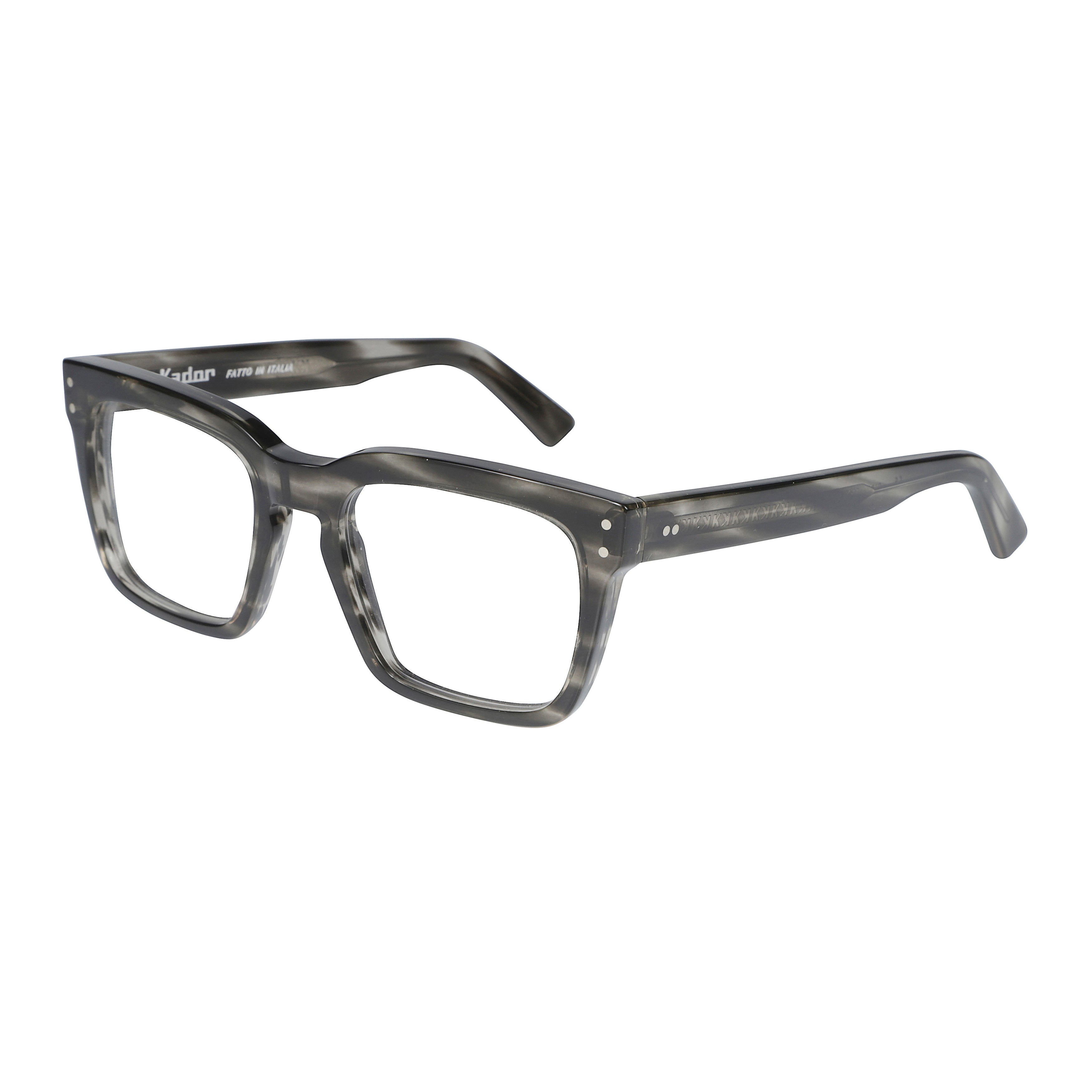 Truman Bold Square Frame Eyeglasses with Marbled Grey Pattern