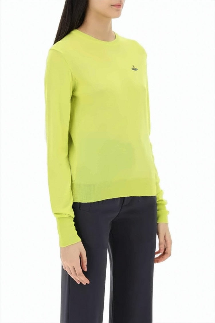 Fine-Knit Wool-Silk Blend Sweater