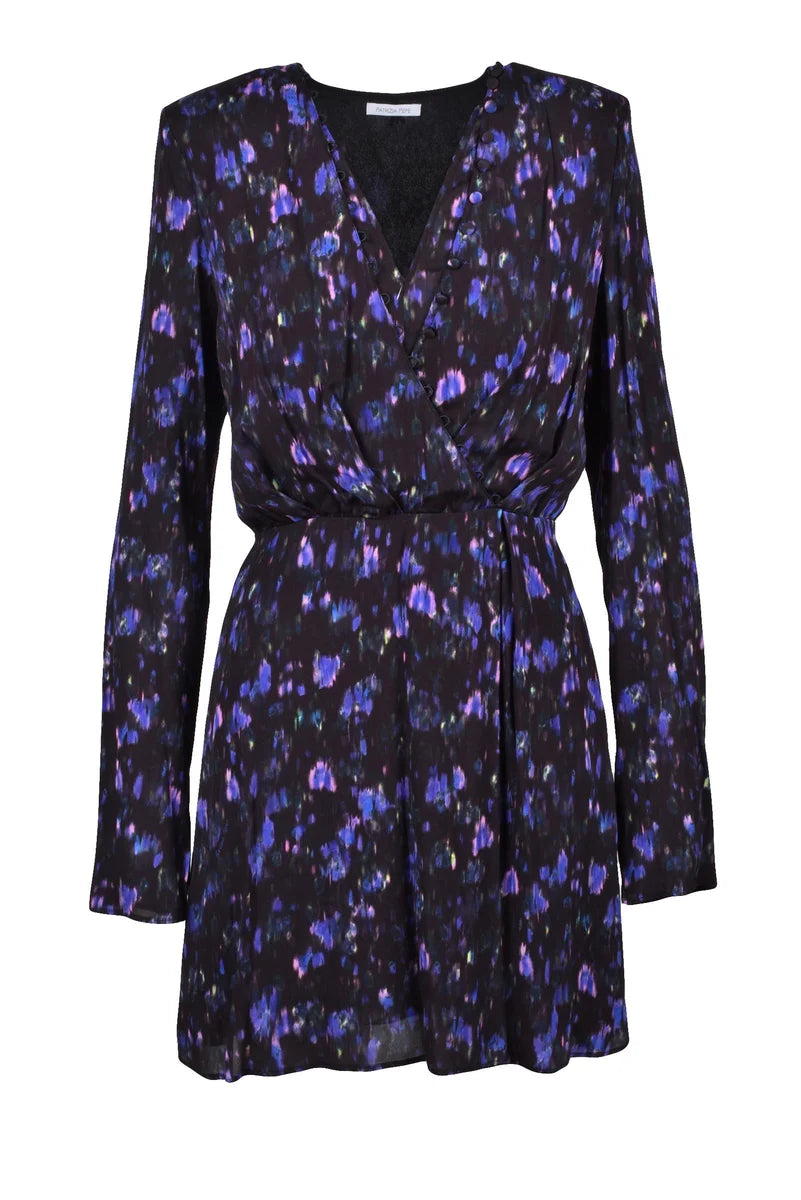 Flared Dress - Black/Purple