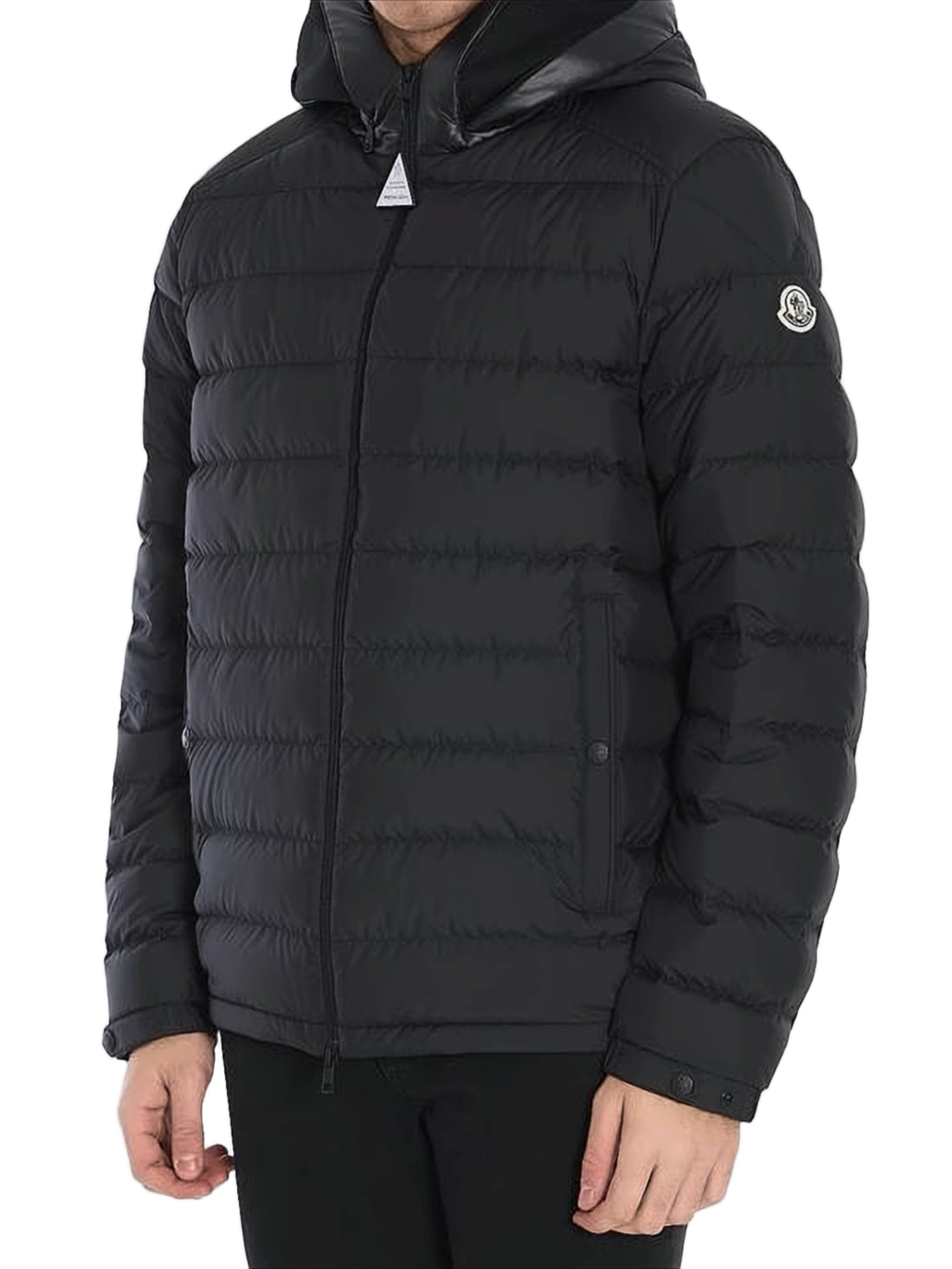 Quilted Black Padded Jacket with Hood