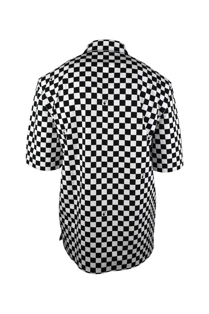 Checkerboard Pattern Cotton Shirt