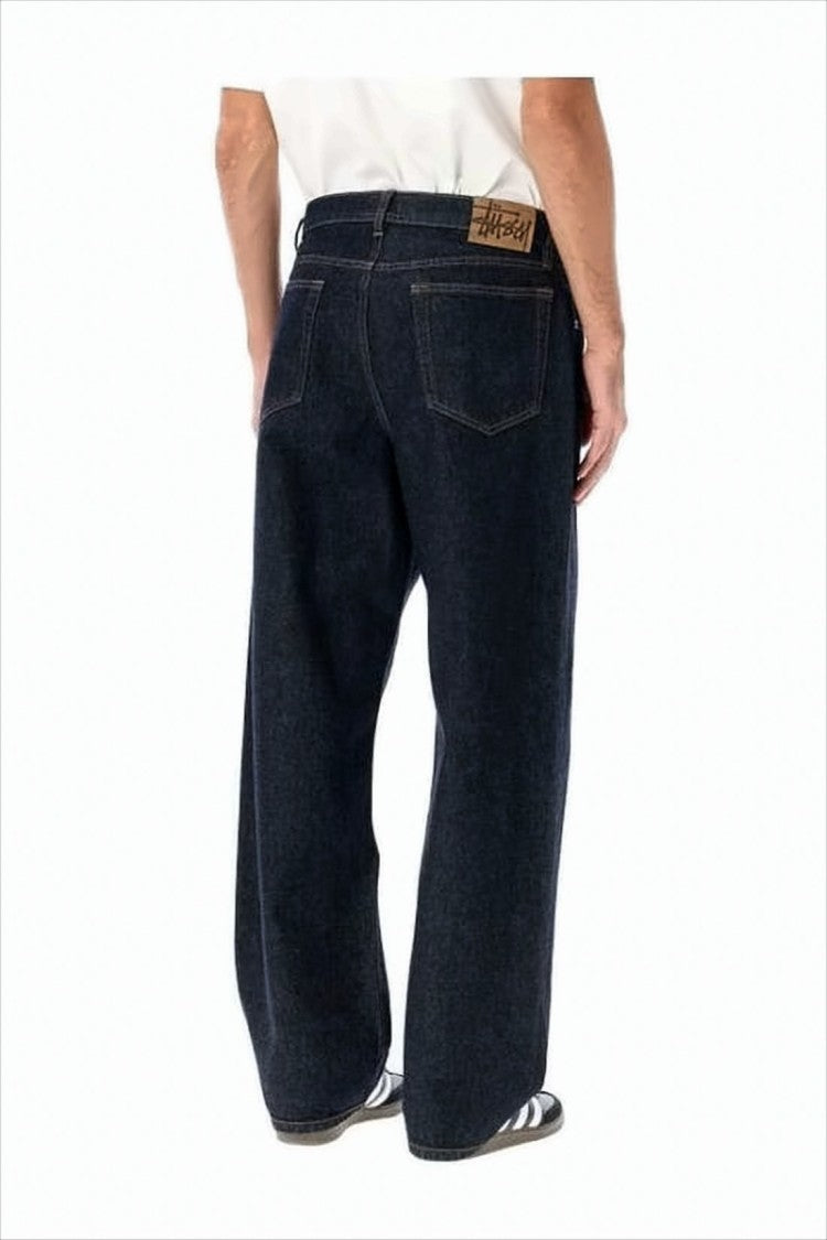 Wide-Leg Denim Pants with Classic Five-Pocket Design