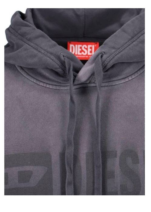 Hooded Sweatshirt With Brushed Texture And Bold Logo