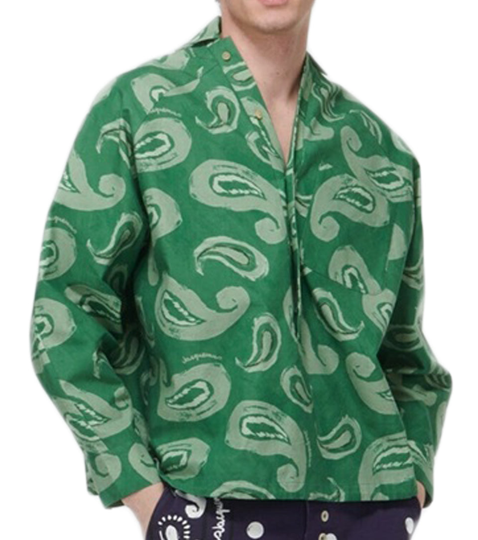 Long-Sleeve Jacquemus Shirt with Paisley Pattern