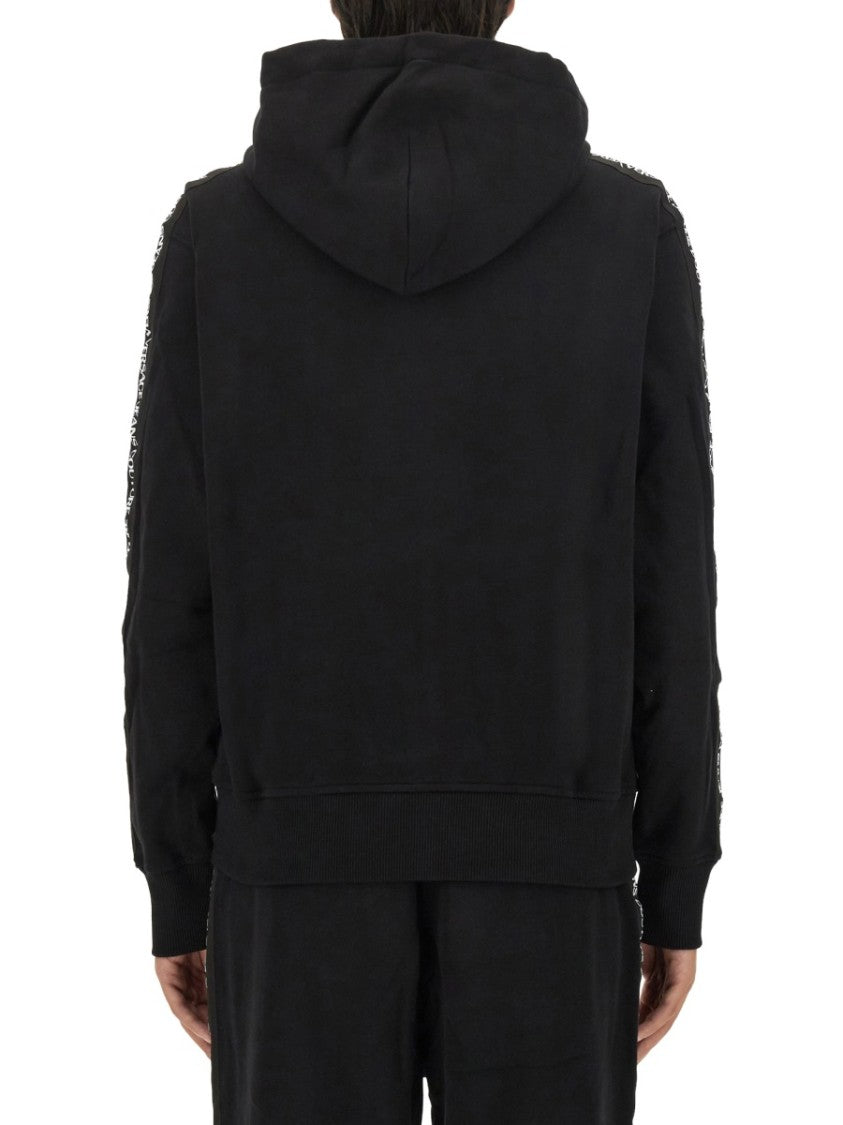 Full-Zip Hoodie With Adjustable Drawstrings And Subtle Branding