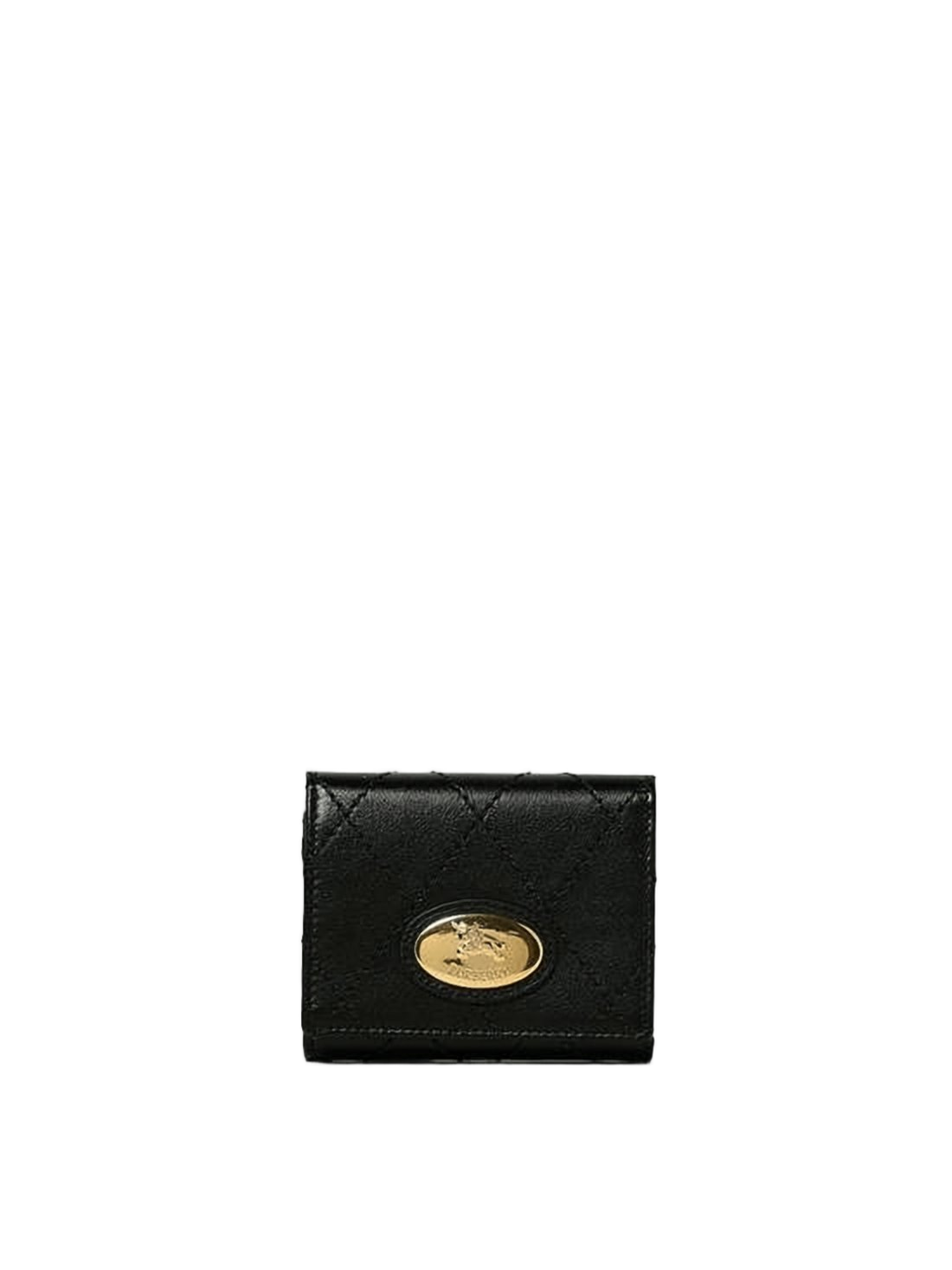 Diamond-Quilted Calf Leather Burberry Wallet