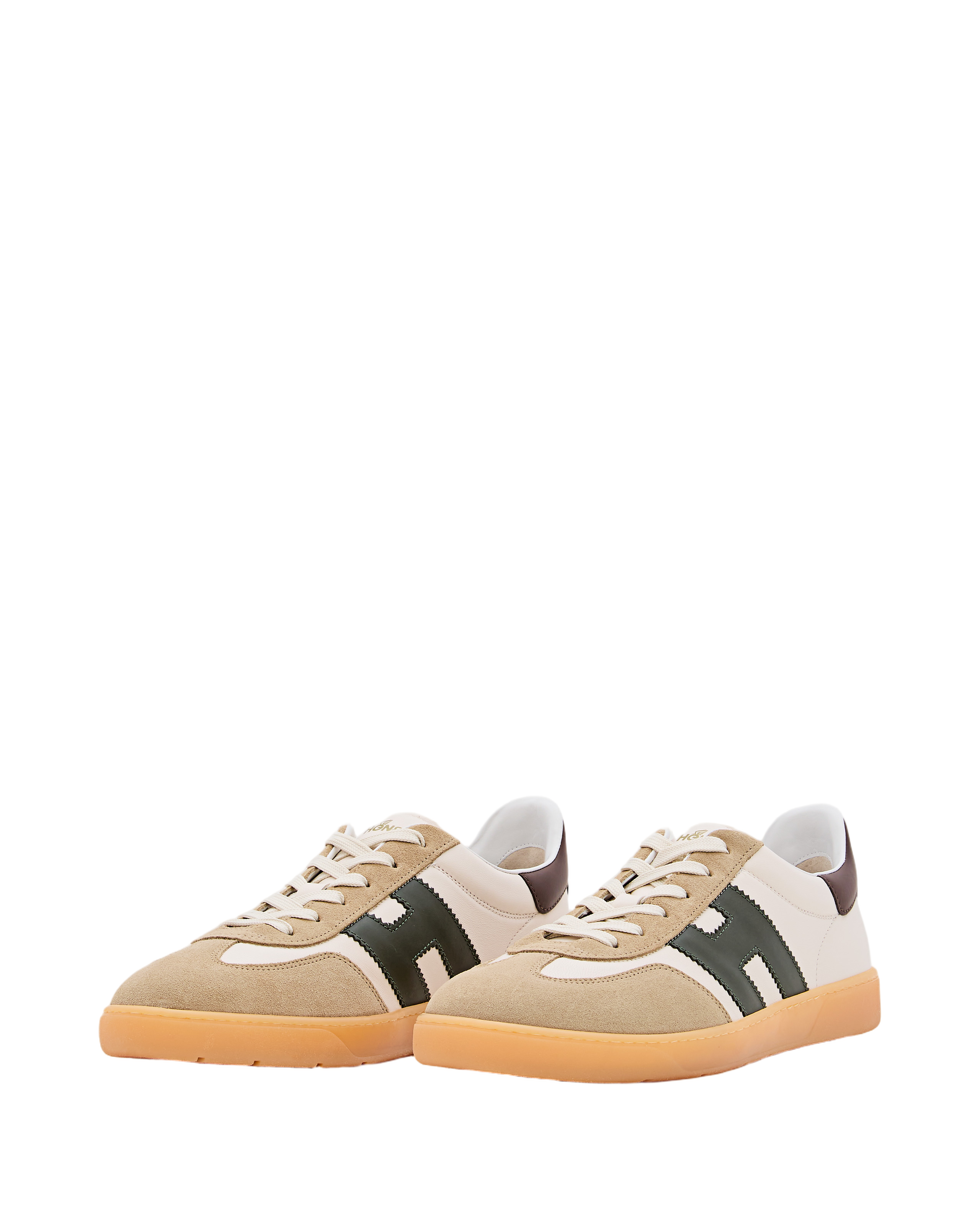 Lace-Up Sneakers With Suede