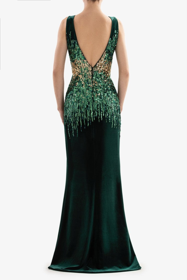 Sequin Velvet Dress