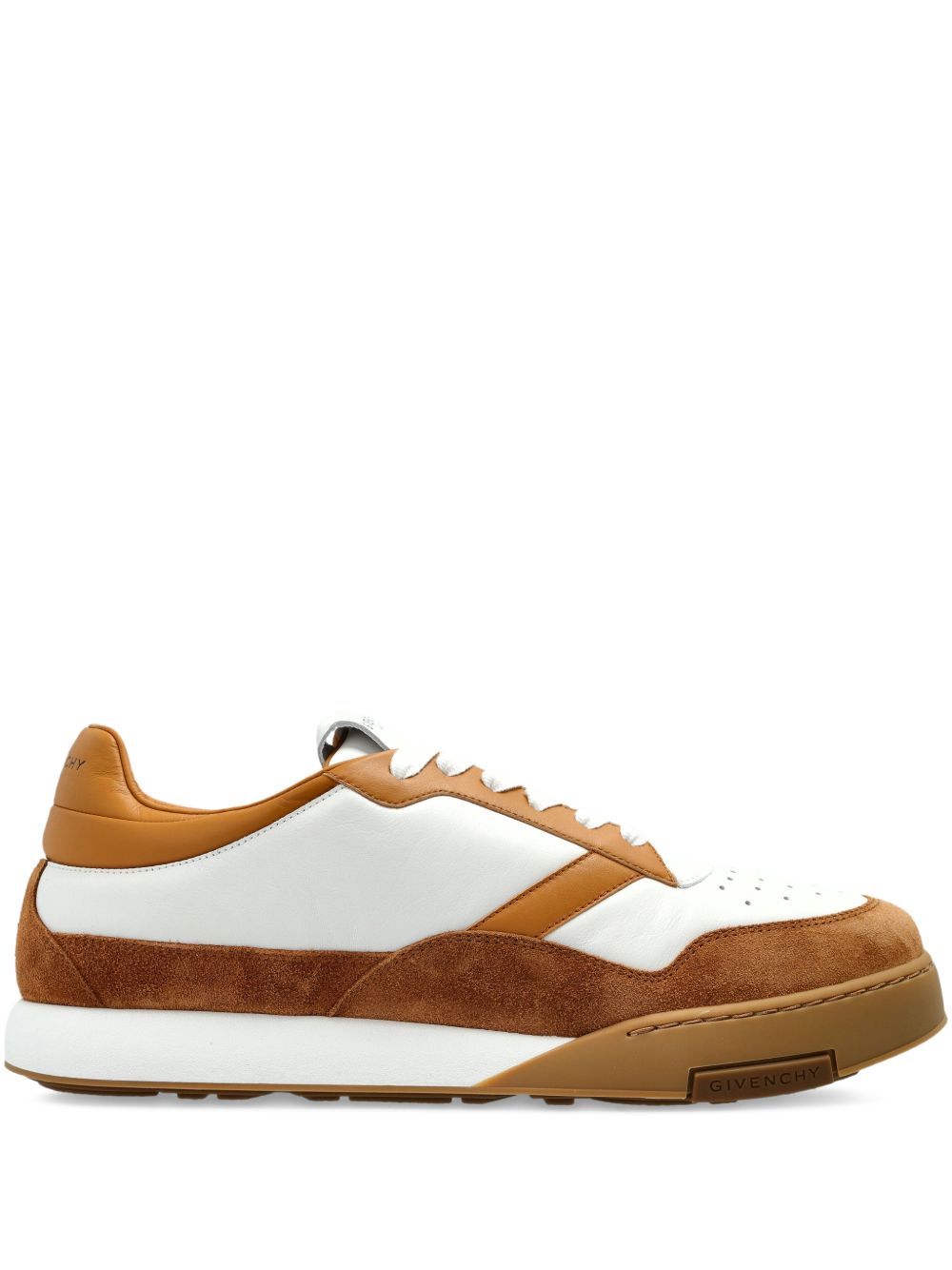 Low-Top Sneakers With White Leather Panels