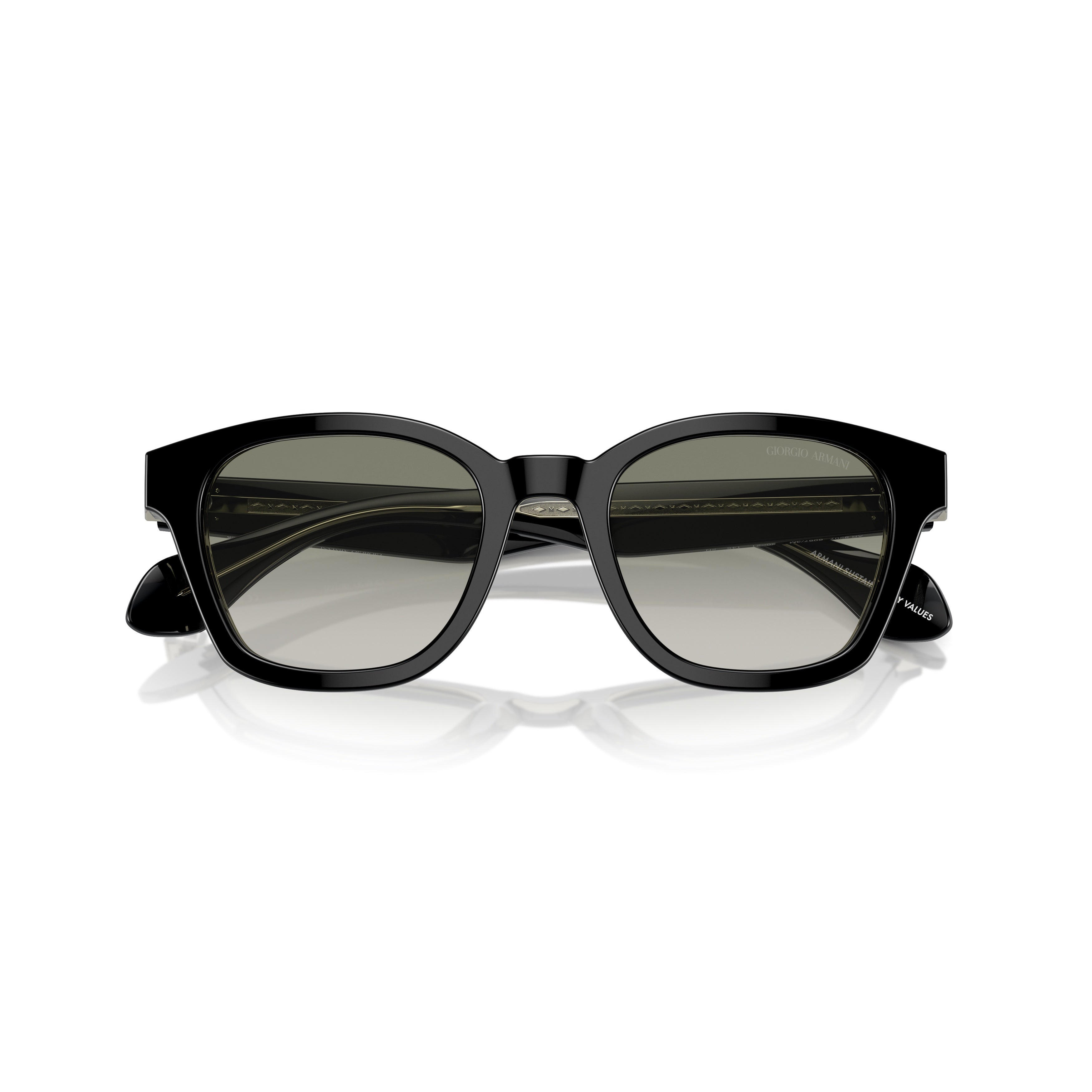 0ar8207 Square-Frame Black Acetate Sunglasses with Gradient Lenses