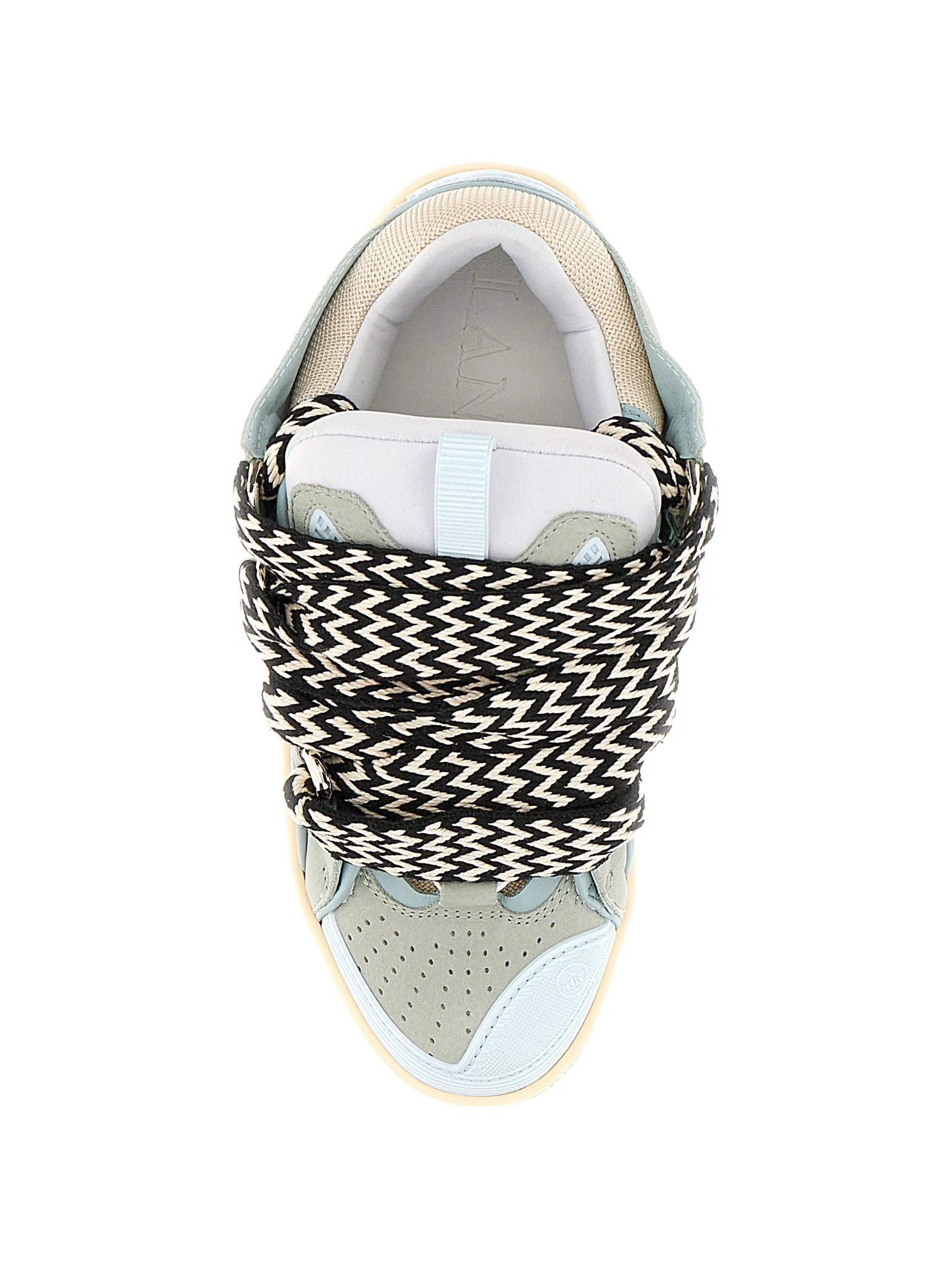 Blue/Grey Curb Sneakers Layered Calf Sneakers